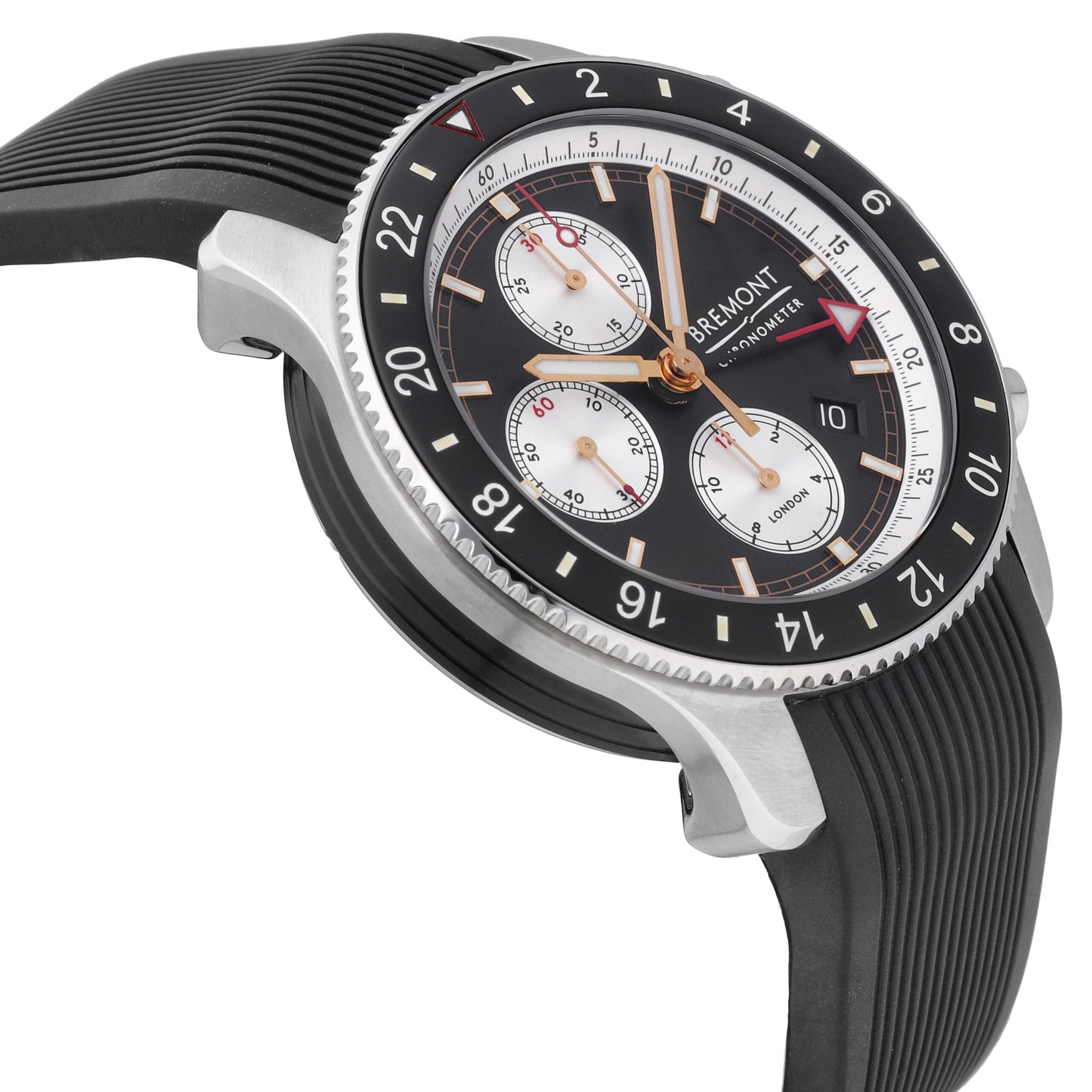 Bremont Supermarine Black Dial 43mm Automatic Men's Watch SMARINECHRONO-BK-R-S