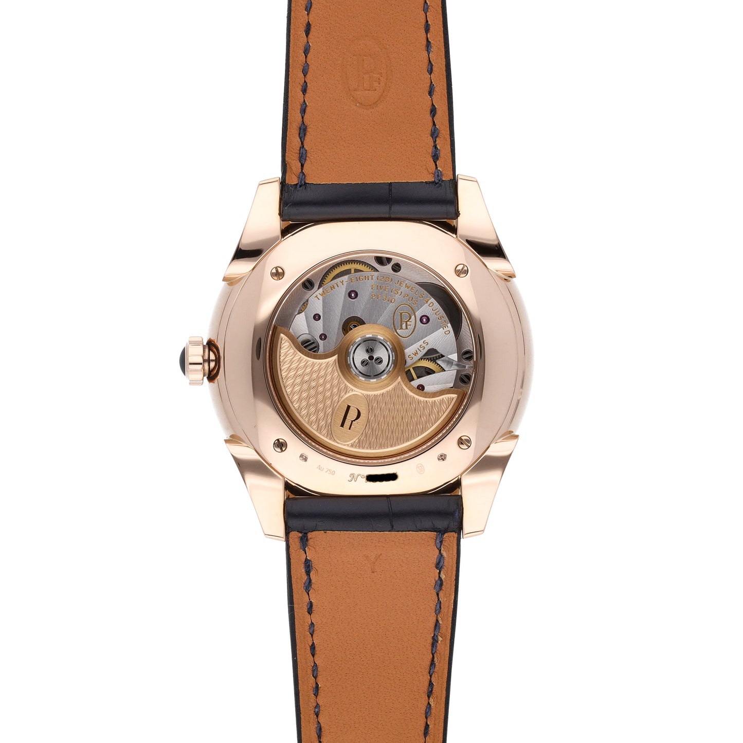 Parmigiani Metropolitaine 18k Rose Gold Auto Ladies Watch PFC801-1510320-HA3181