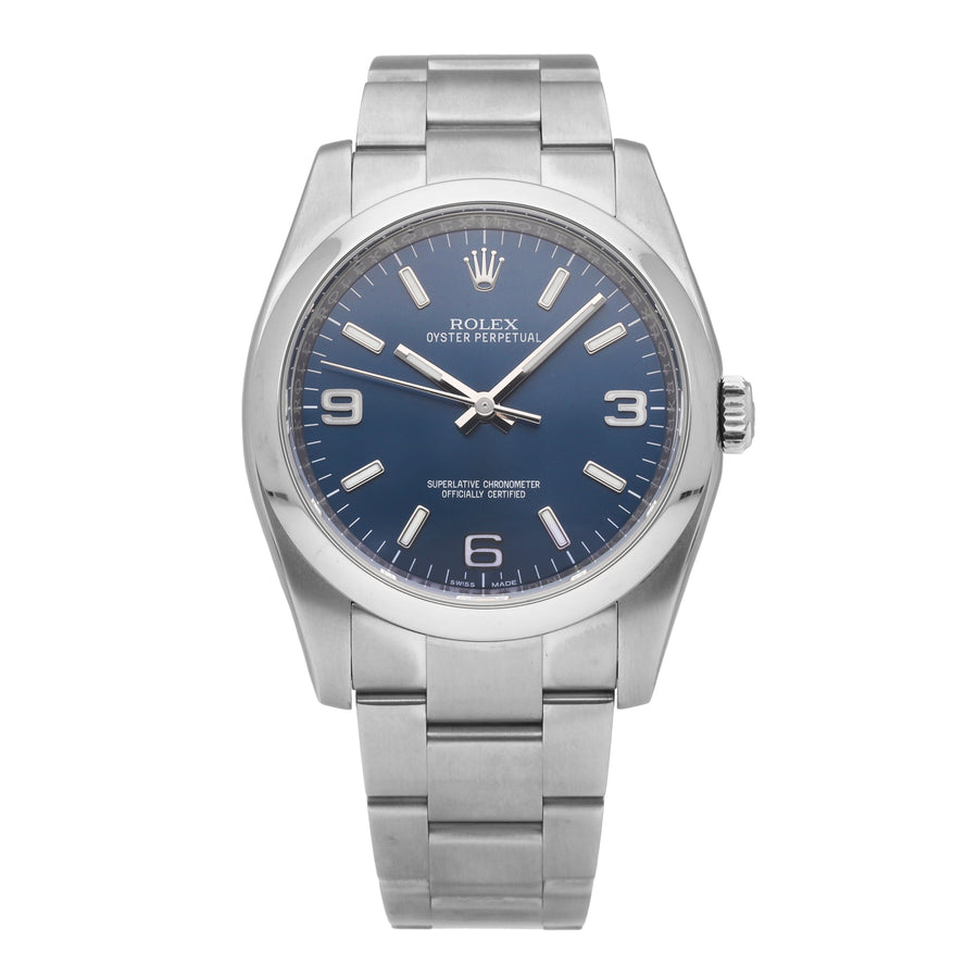 Rolex 2015 Oyster Perpetual Blue Dial 36mm Automatic Men's Watch 116000