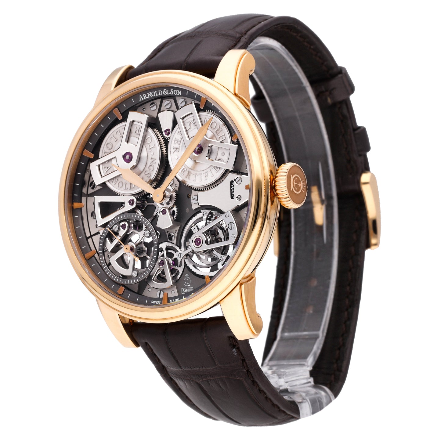 Arnold & Son Tourbillon Chronometer Rose Gold Manual-Wind Watch ETAR.S01A.C112A