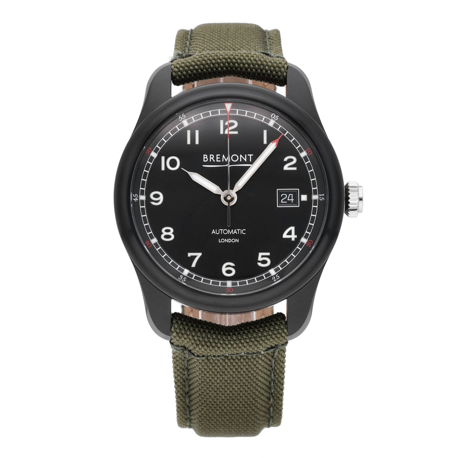 Bremont Airco Mach 1 Jet Black Dial 40mm Automatic Men's Watch AIRCO-M1-JET-R-S