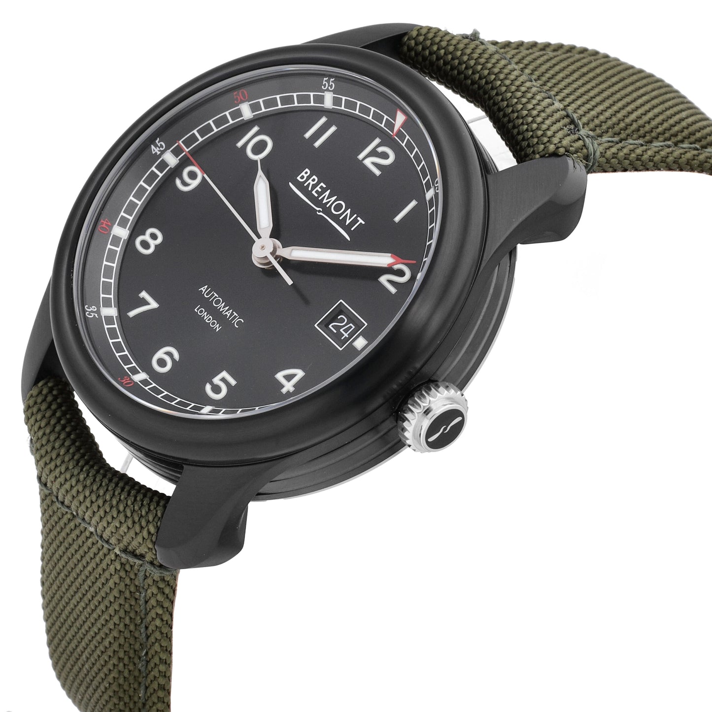 Bremont Airco Mach 1 Jet Black Dial 40mm Automatic Men's Watch AIRCO-M1-JET-R-S