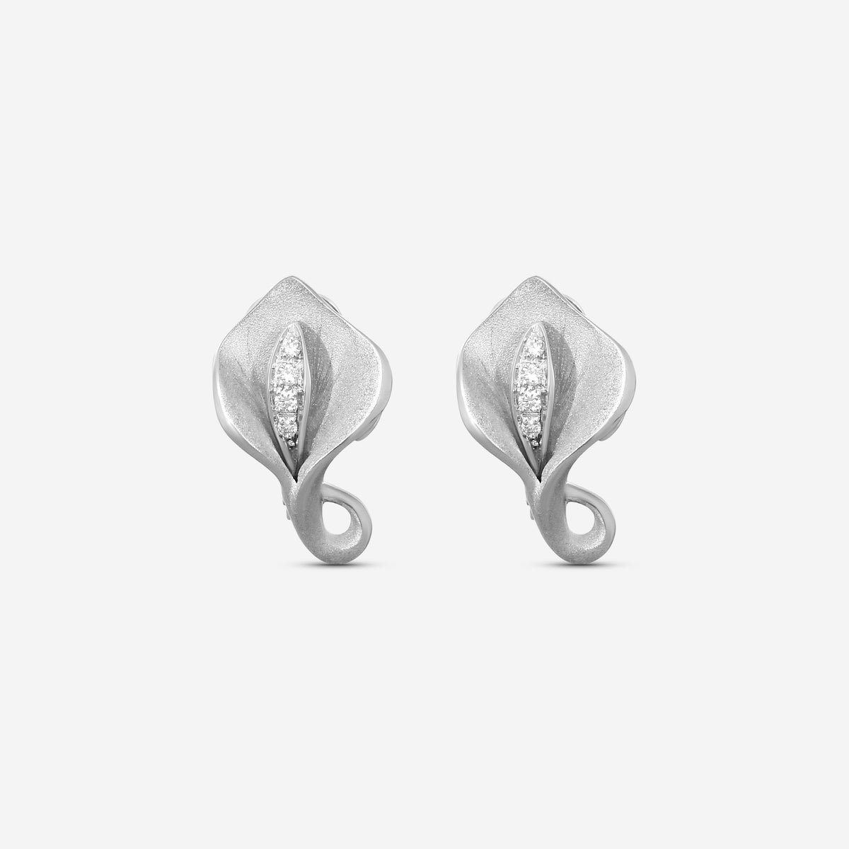 Annamaria Cammilli 18k White Gold Calla Earrings GOR0855W