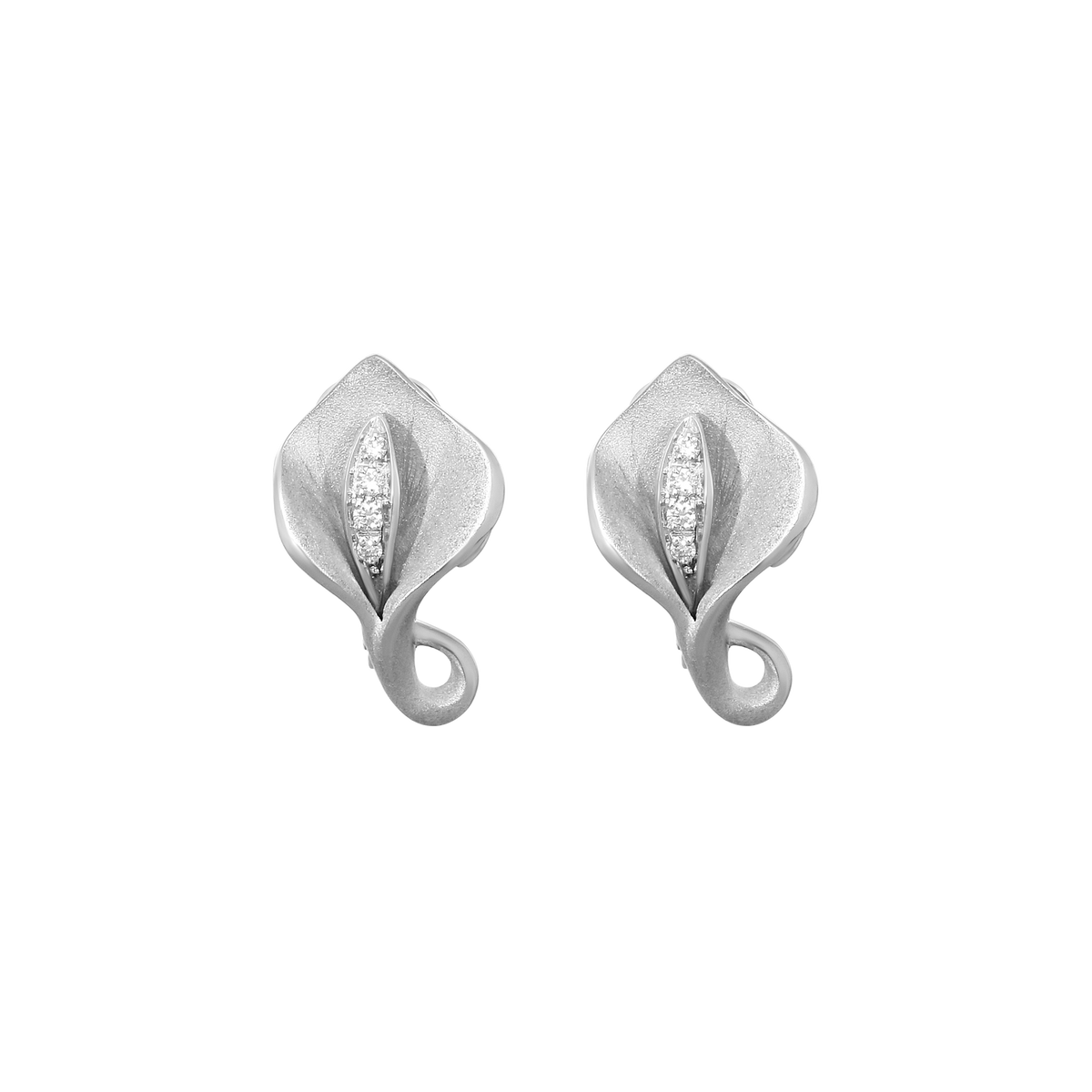 Annamaria Cammilli 18k White Gold Calla Earrings GOR0855W