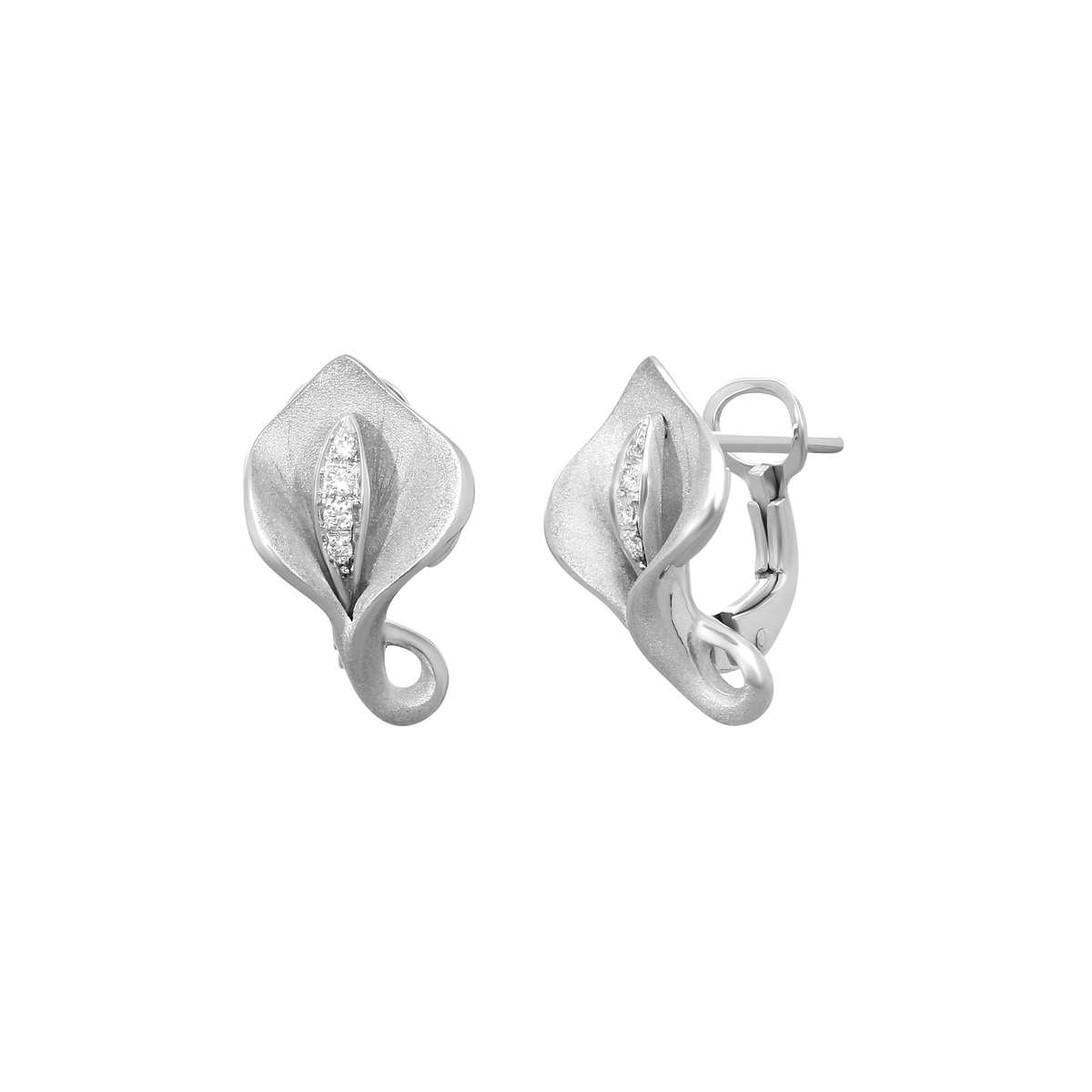 Annamaria Cammilli 18k White Gold Calla Earrings GOR0855W