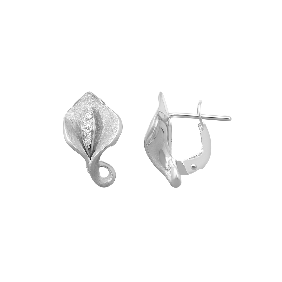 Annamaria Cammilli 18k White Gold Calla Earrings GOR0855W