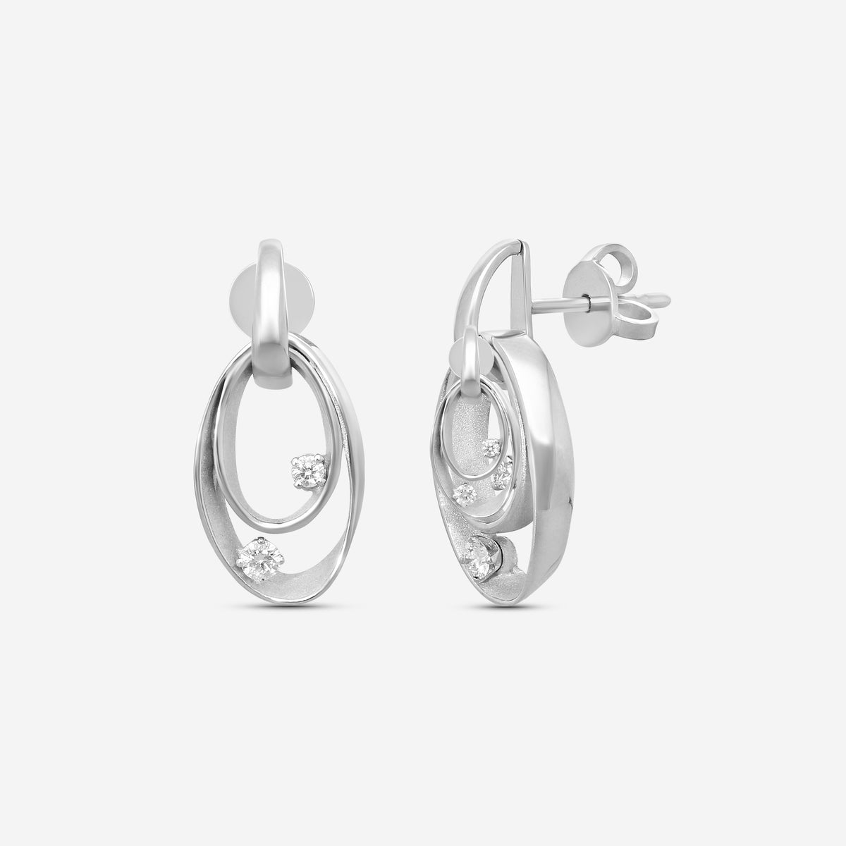 Annamaria Cammilli 18k White Gold Dune Series Earrings GOR1244W