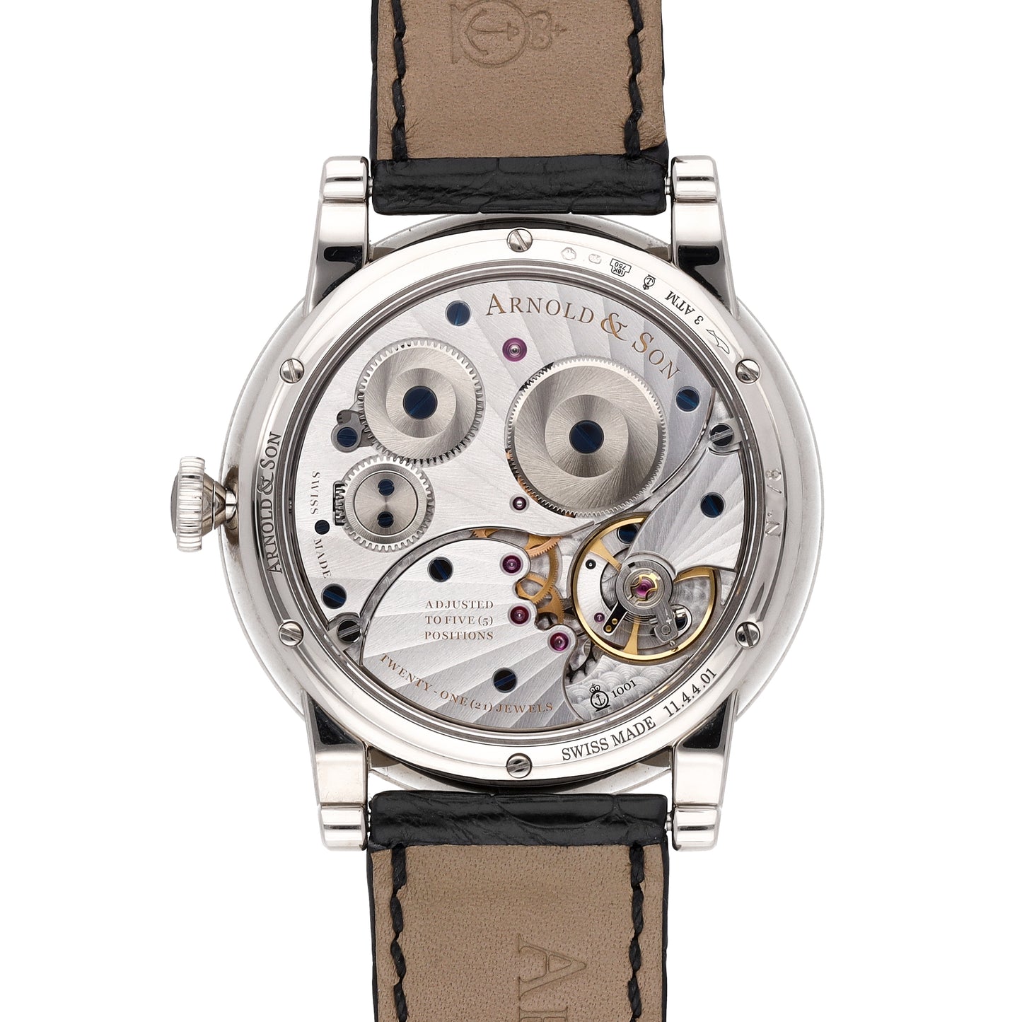 Arnold & Son HM Beagle Set 18k White Gold Manual-Wind Men Watch 1LCAW.S08A.C111W