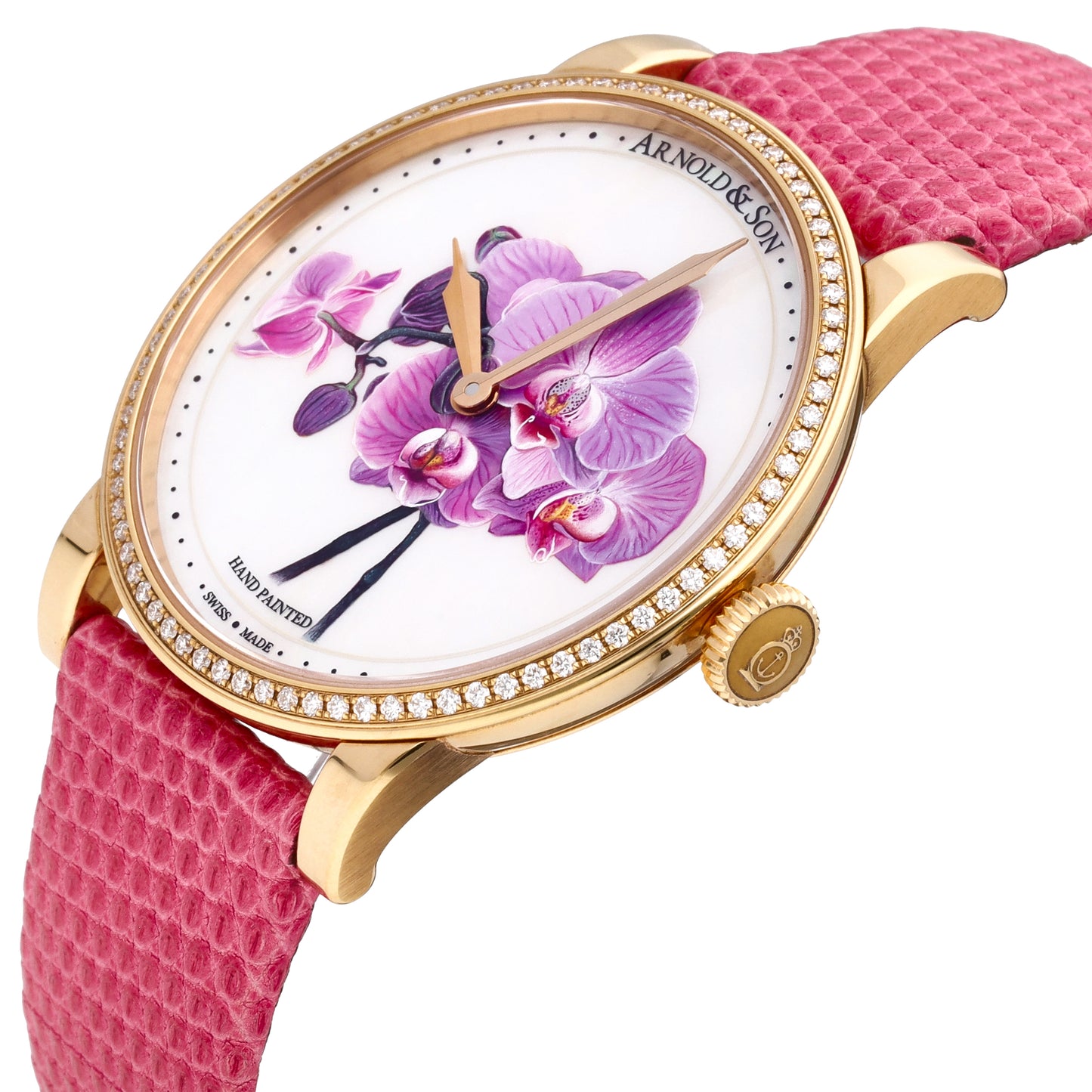 Arnold & Son HM Flowers 18k Rose Gold 41mm Manual-Wind Watch 1LCMP.M04A.L513A