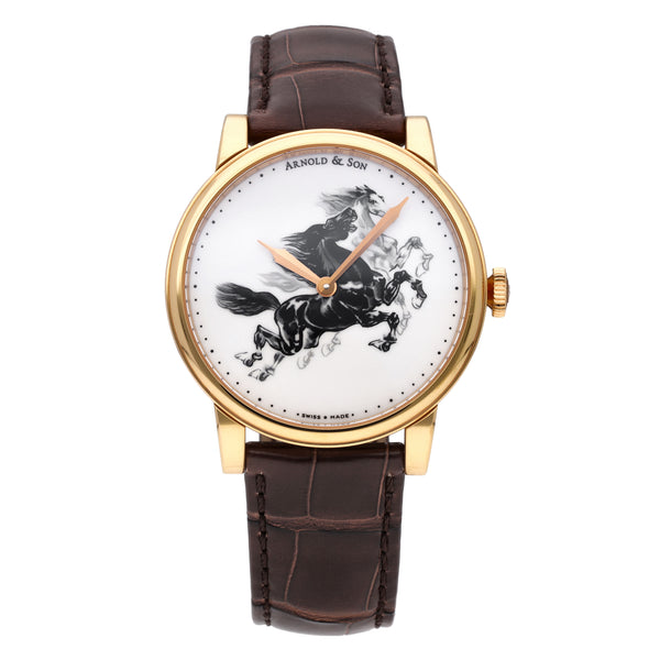 Arnold & Son HM Horses Set 18k Rose Gold Manual-Wind Men Watch 1LCAP.W03A.C111A