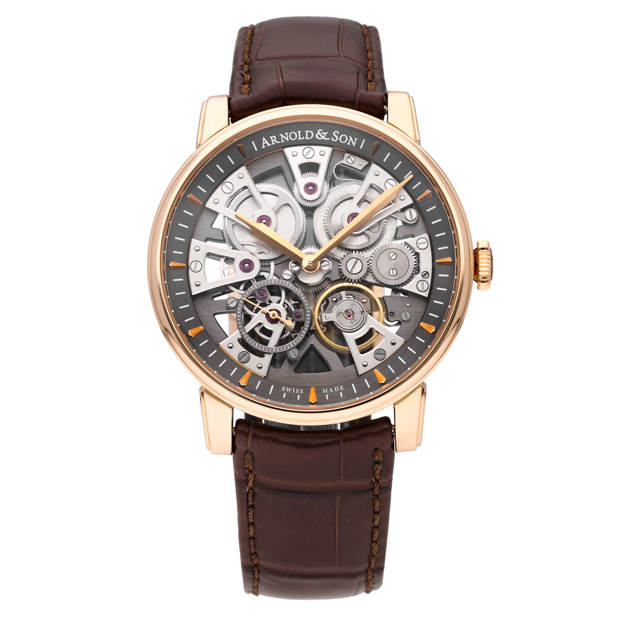 Arnold & Son Nebula 18k Rose Gold 41.5mm Manual-Wind Mens Watch 1NEAR.S01A.C123A