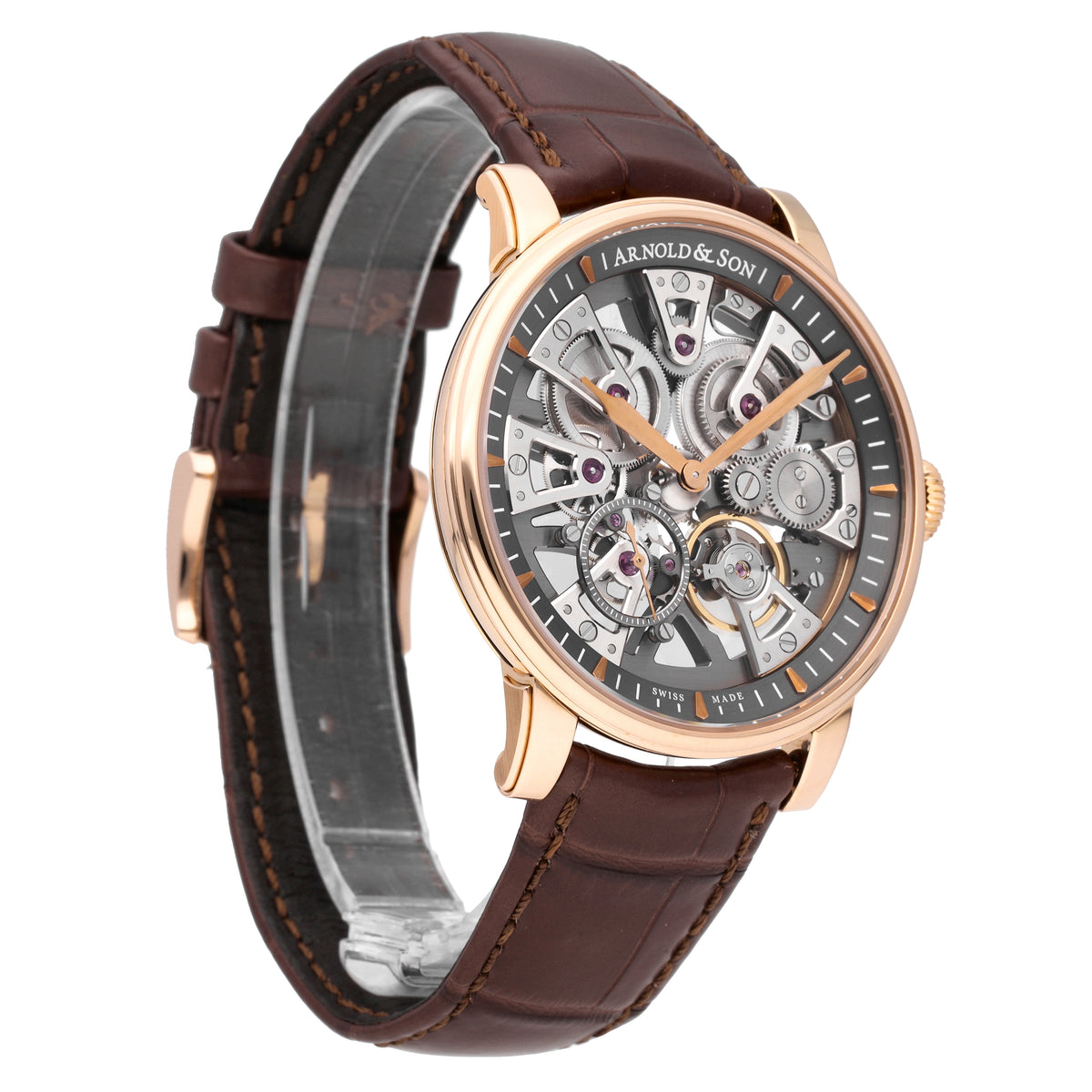 Arnold & Son Nebula 18k Rose Gold 41.5mm Manual-Wind Mens Watch 1NEAR.S01A.C123A