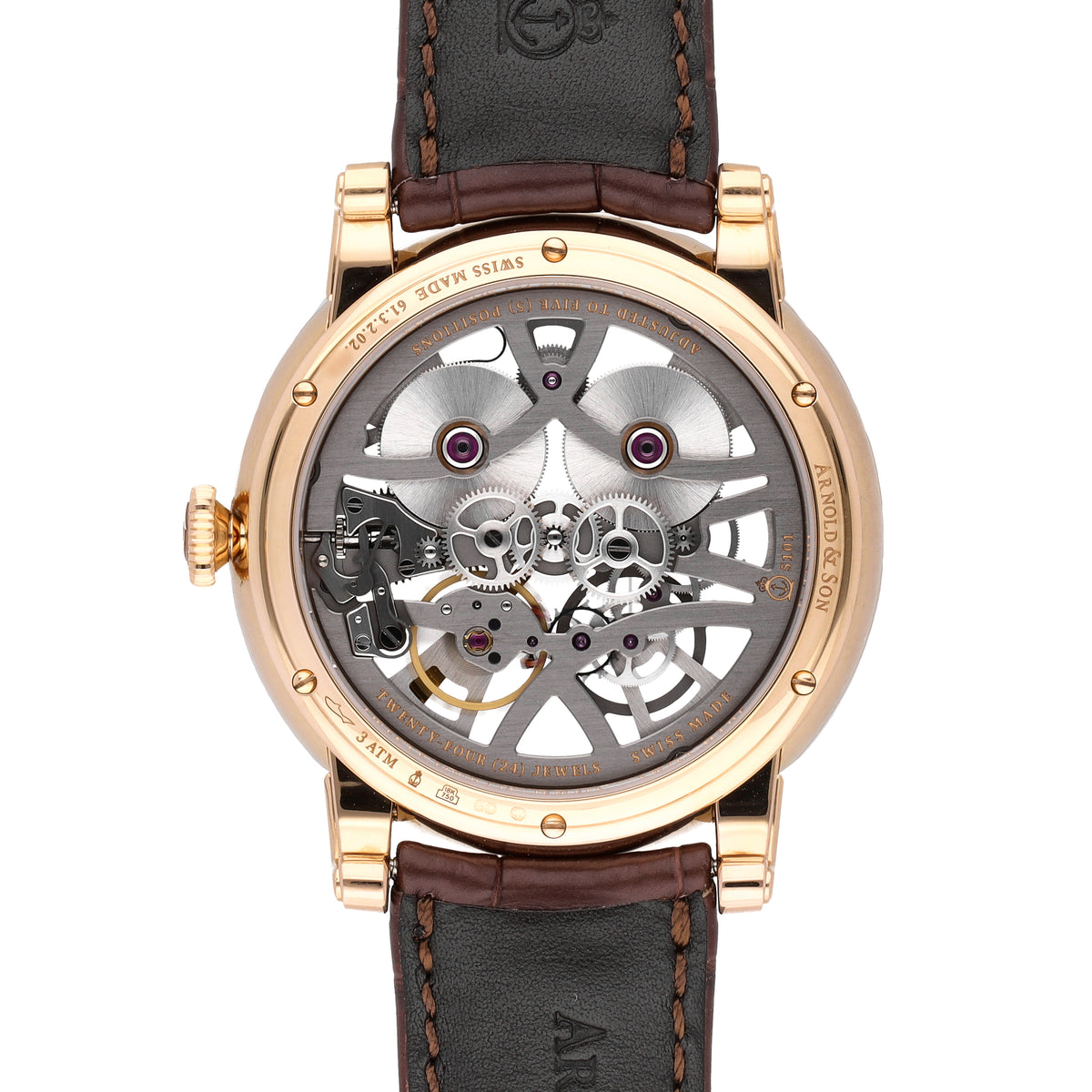 Arnold & Son Nebula 18k Rose Gold 41.5mm Manual-Wind Mens Watch 1NEAR.S01A.C123A