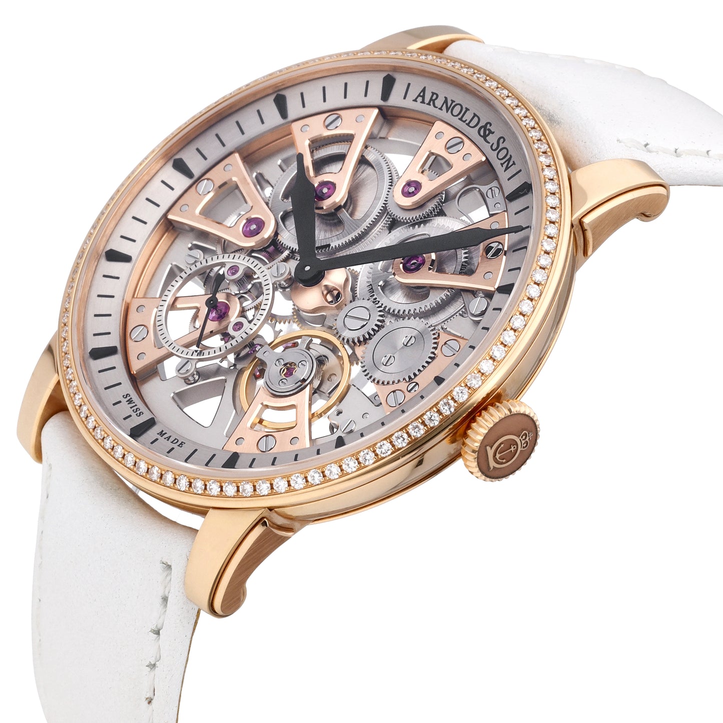 Arnold & Son Nebula 18k Rose Gold 41.5mm Manual-Wind Watch 1NEMR.R01A.D139A