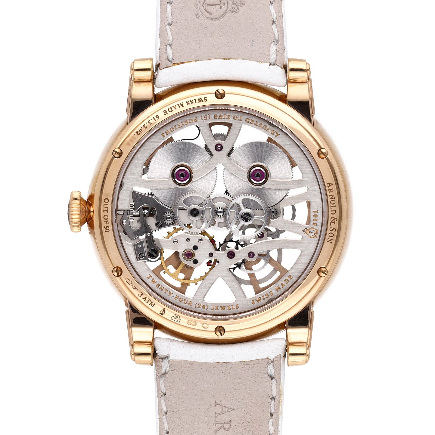 Arnold & Son Nebula 18k Rose Gold 41.5mm Manual-Wind Watch 1NEMR.R01A.D139A