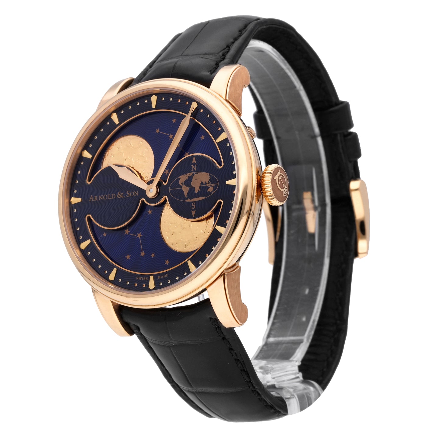 Arnold & Son Perpetual Moon 18k Rose Gold 41mm Manual-Wind Mens 1GLAR.U03A.C123A