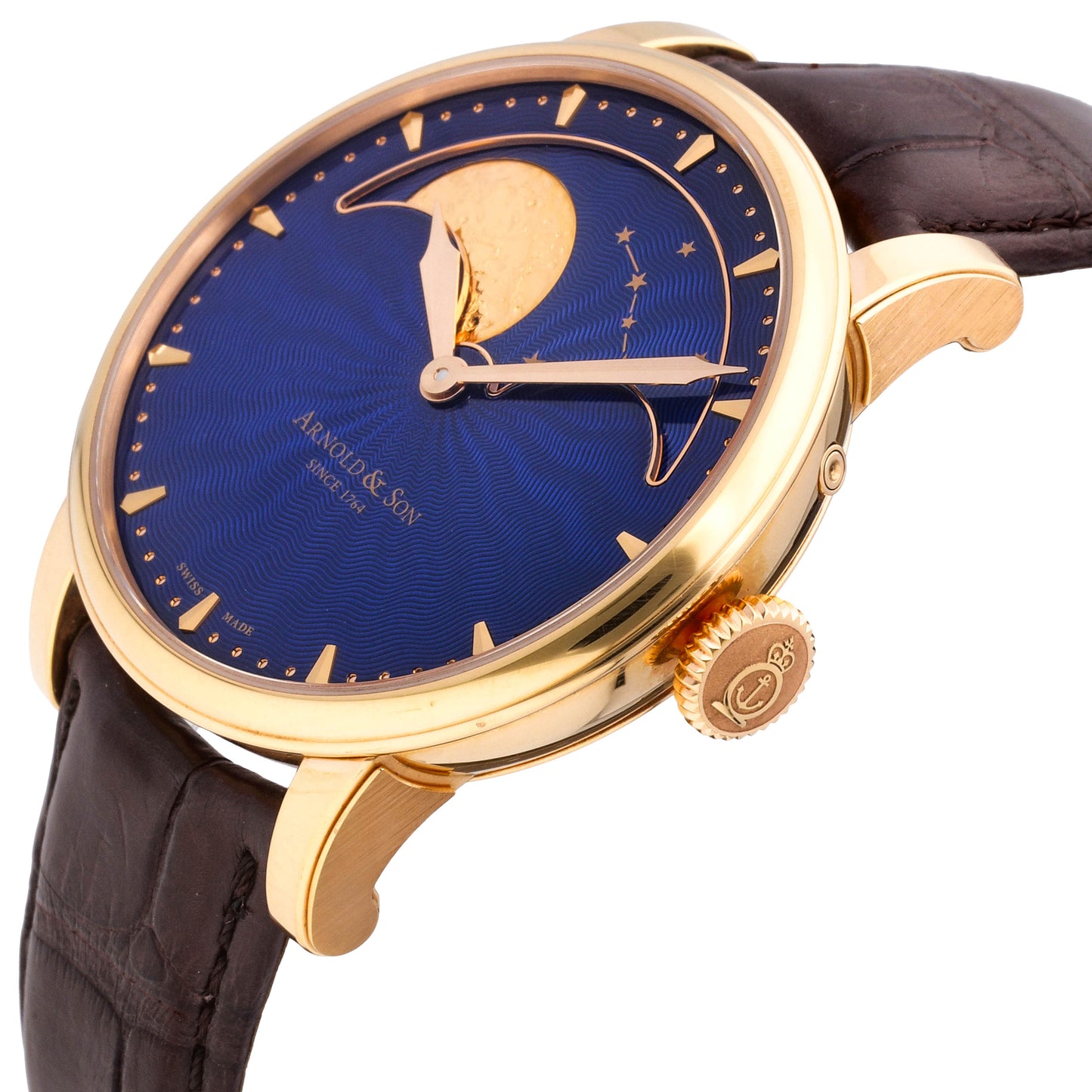 Arnold & Son Perpetual Moon 18k Rose Gold 42mm Manual-Wind Mens 1GLAR.U01A.C123A