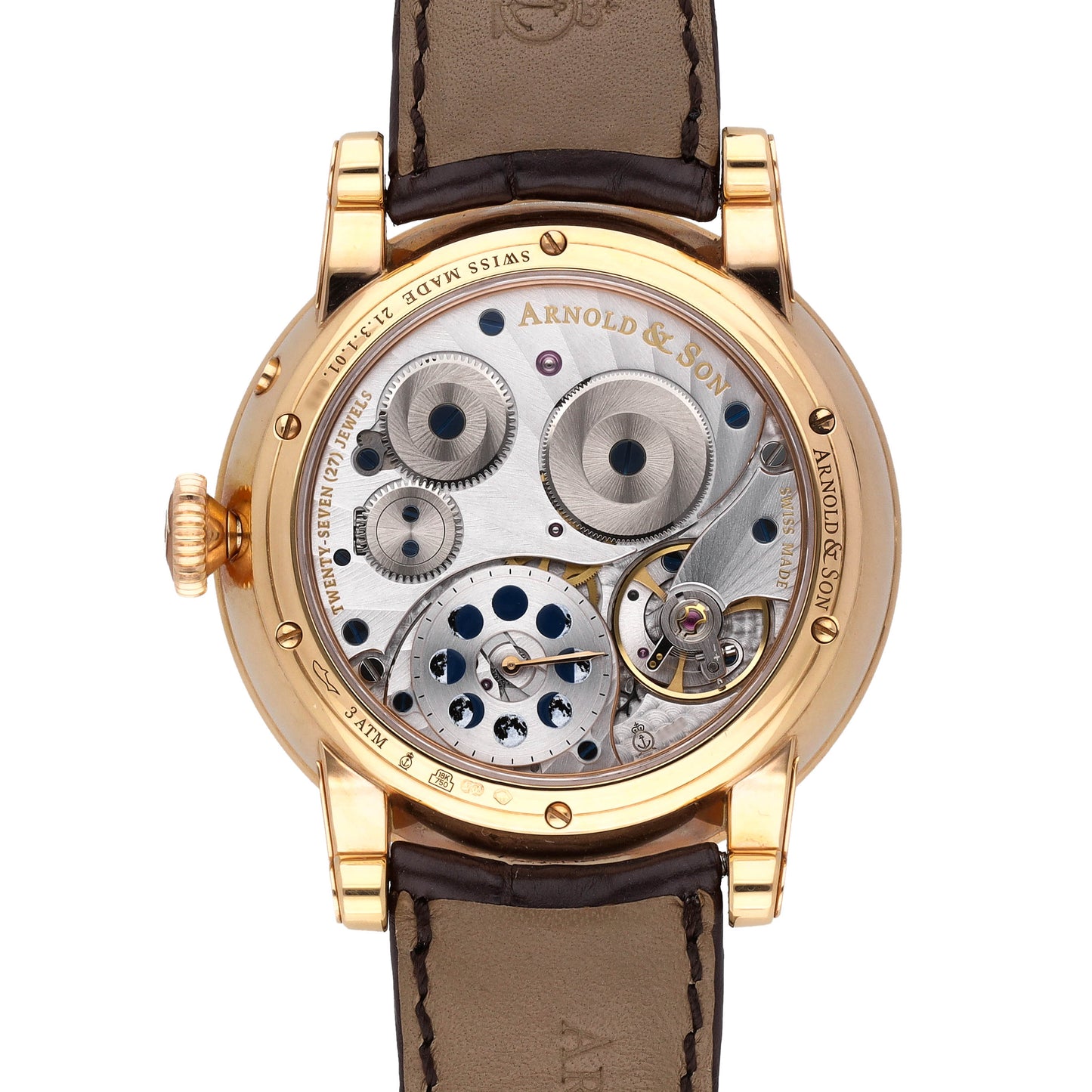 Arnold & Son Perpetual Moon 18k Rose Gold 42mm Manual-Wind Mens 1GLAR.U01A.C123A