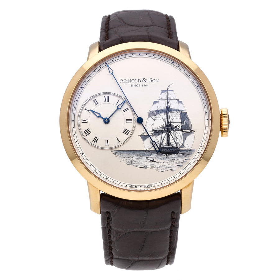 Arnold and Son HMS Beagle 18k Rose Gold Automatic Men's Watch 1ARAP.W08A.C120A