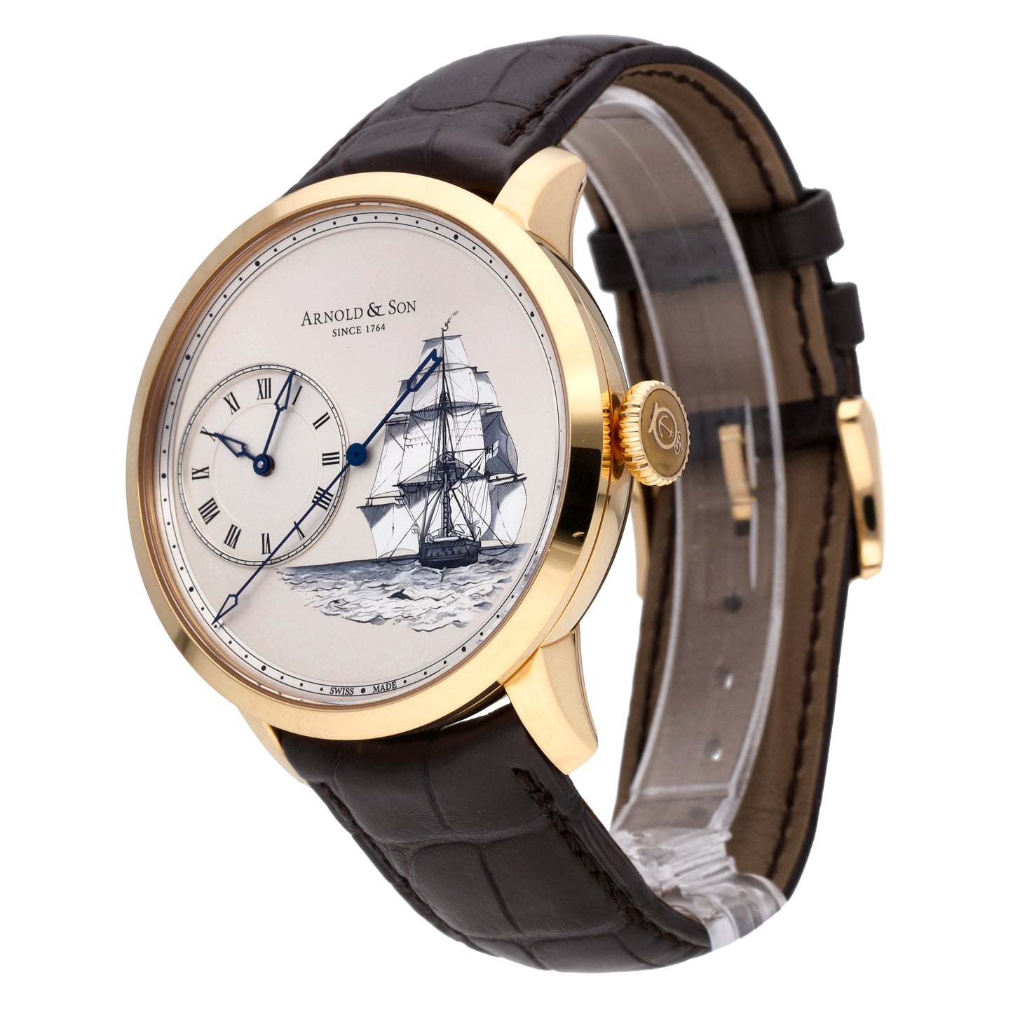 Arnold and Son HMS Beagle 18k Rose Gold Automatic Men's Watch 1ARAP.W08A.C120A