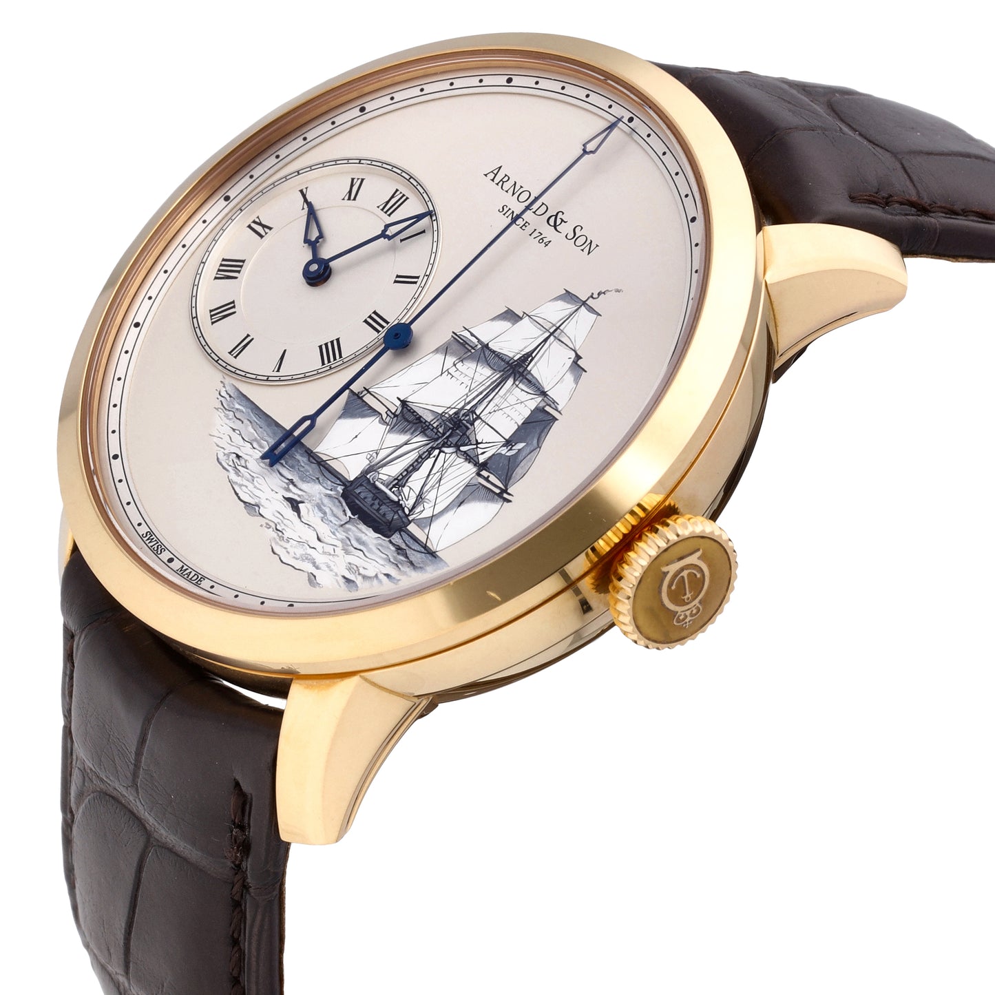 Arnold and Son HMS Beagle 18k Rose Gold Automatic Men's Watch 1ARAP.W08A.C120A