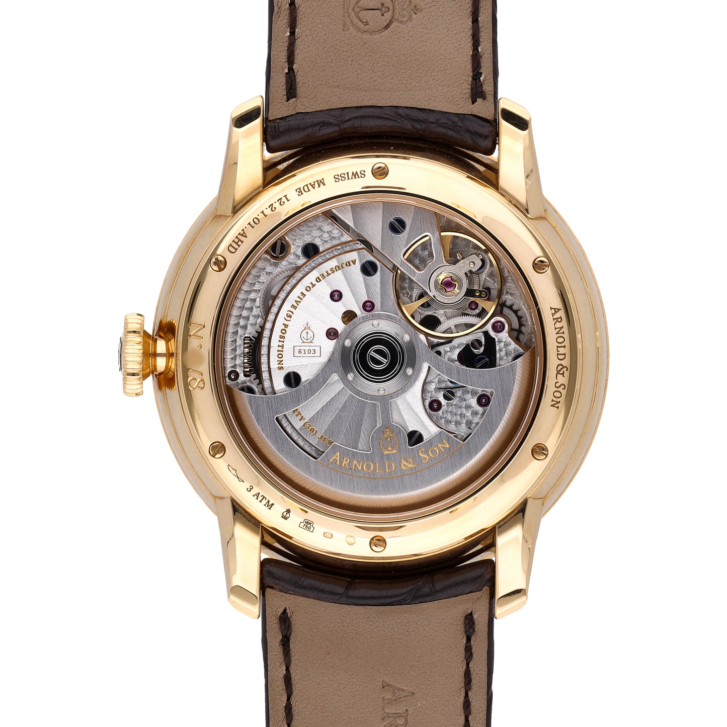 Arnold and Son HMS Beagle 18k Rose Gold Automatic Men's Watch 1ARAP.W08A.C120A