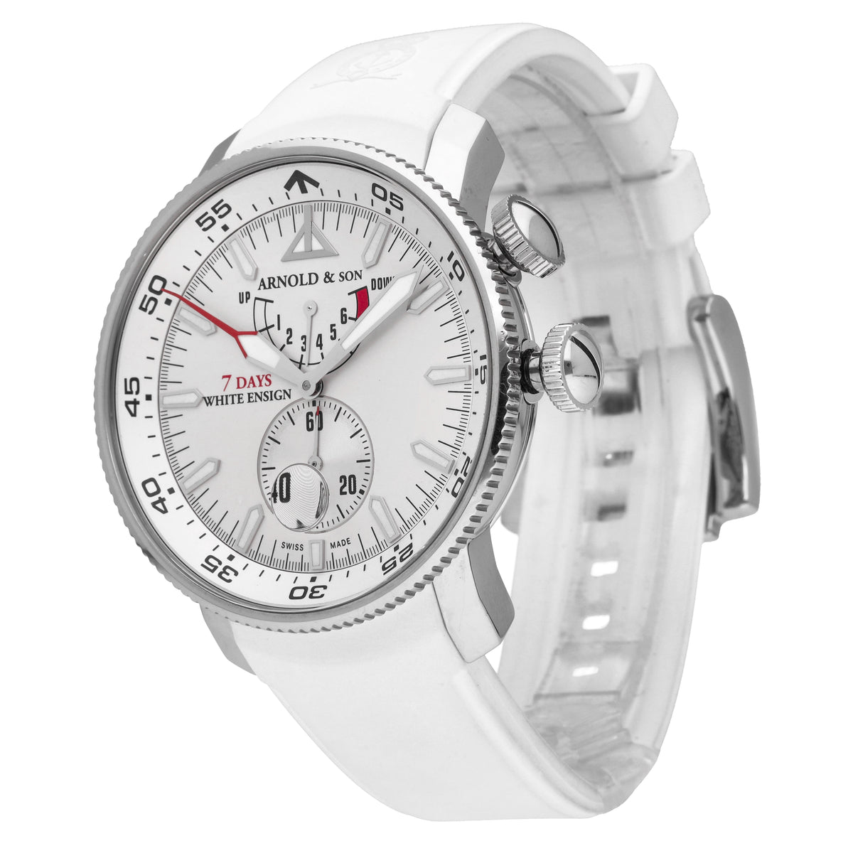 Arnold and Son White Ensign Steel 44mm Manual-Wind Men's Watch 1WEBS.S01A.K02B