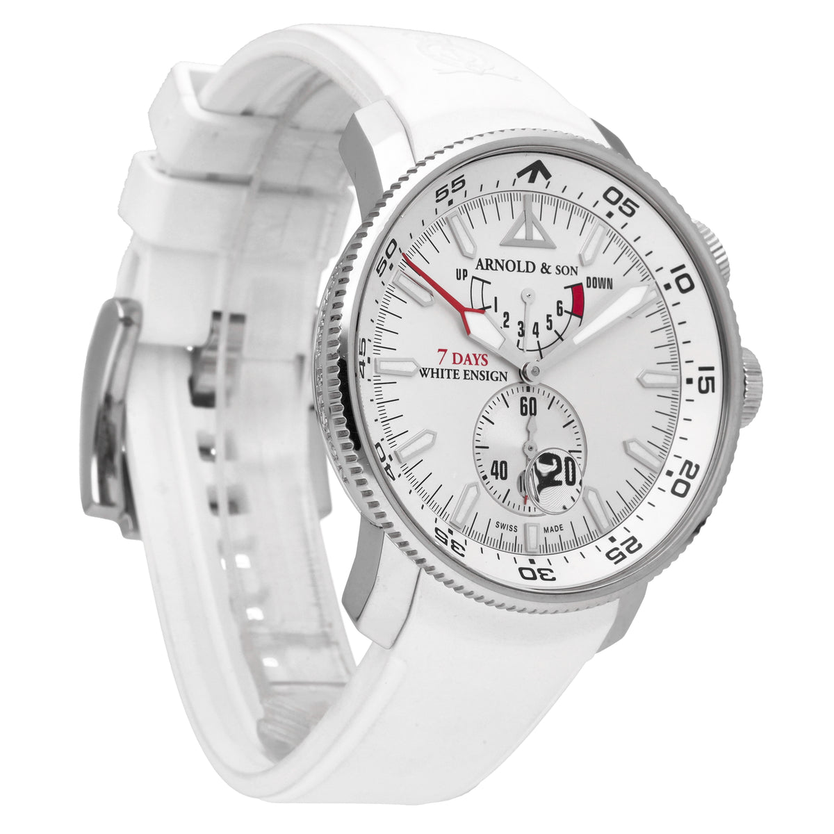 Arnold and Son White Ensign Steel 44mm Manual-Wind Men's Watch 1WEBS.S01A.K02B