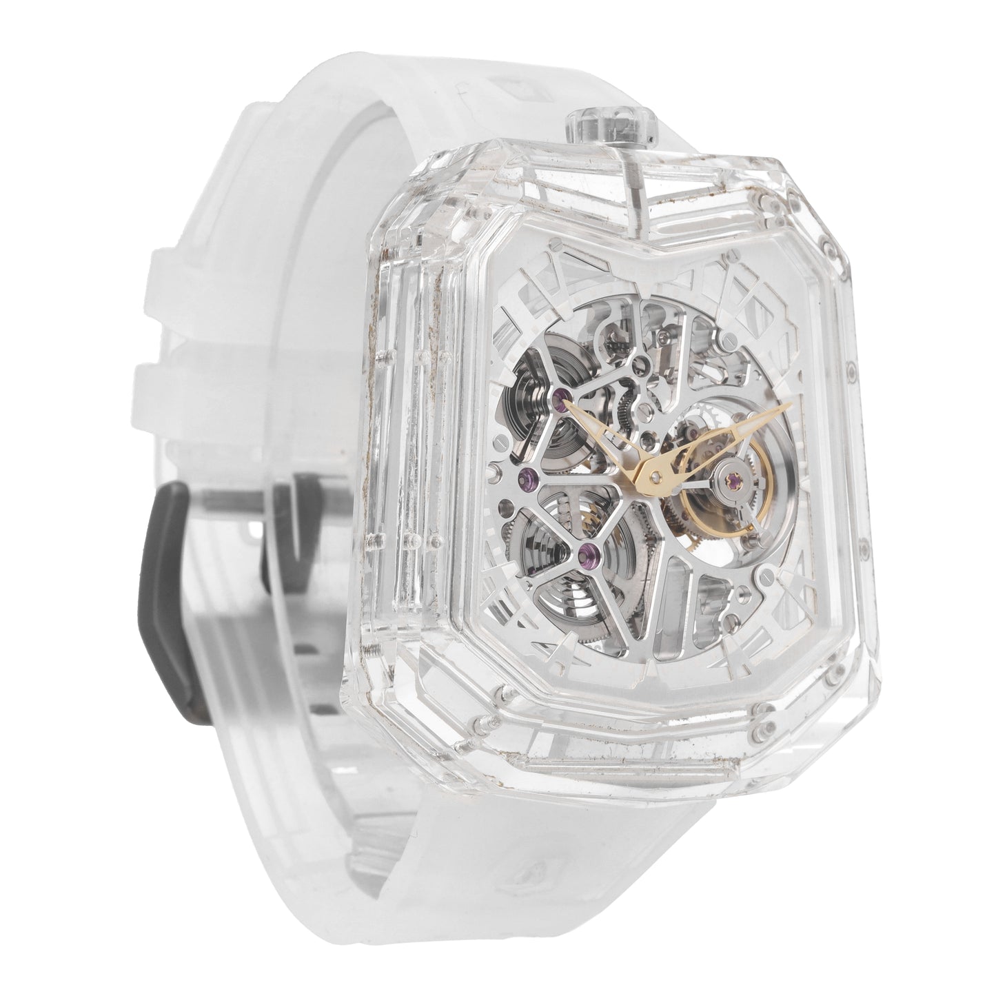 Aventi Pure Sapphire Crystal Tourbillon Skeleton 48mm Automatic Men Watch A11-01