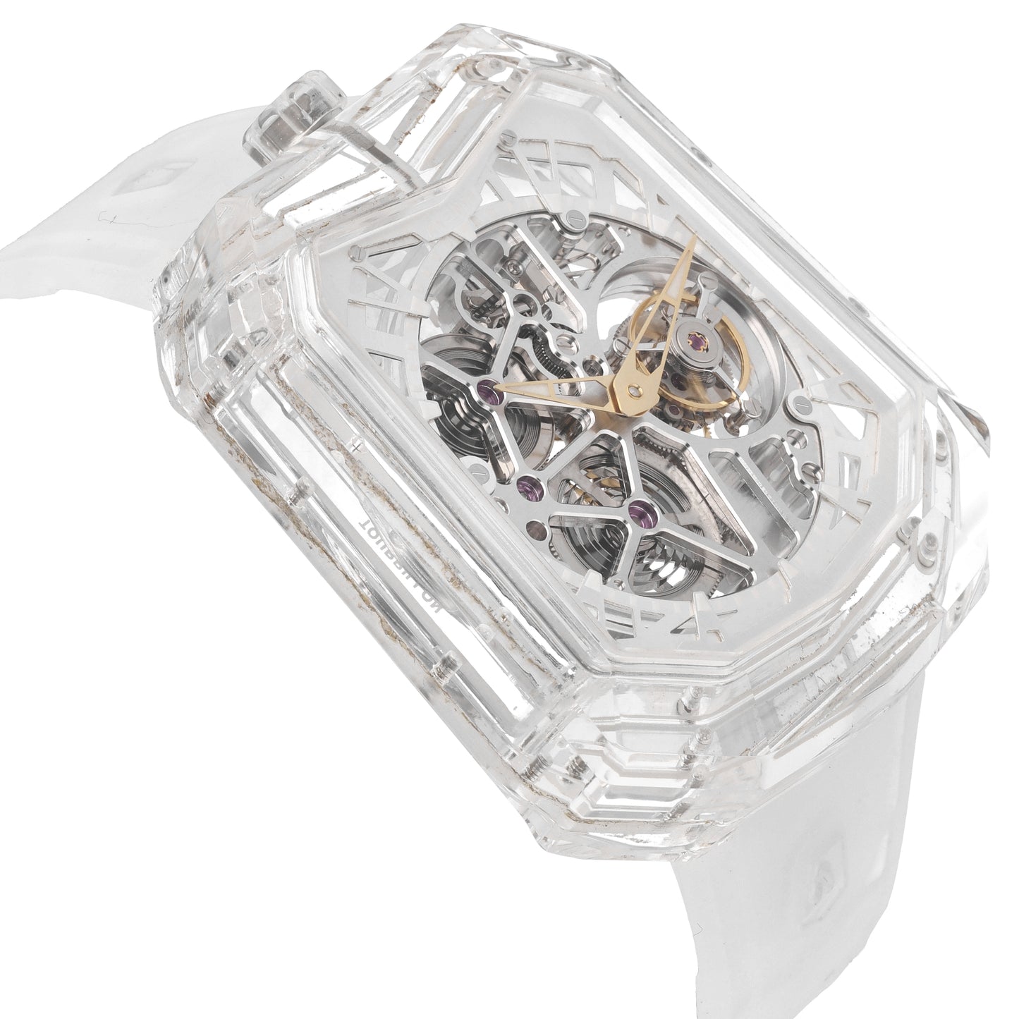 Aventi Pure Sapphire Crystal Tourbillon Skeleton 48mm Automatic Men Watch A11-01