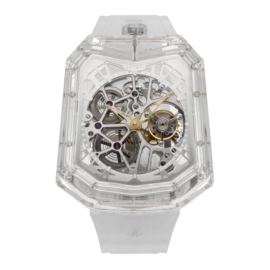 Aventi Pure Sapphire Crystal Tourbillon Skeleton 48mm Automatic Men Watch A11-01