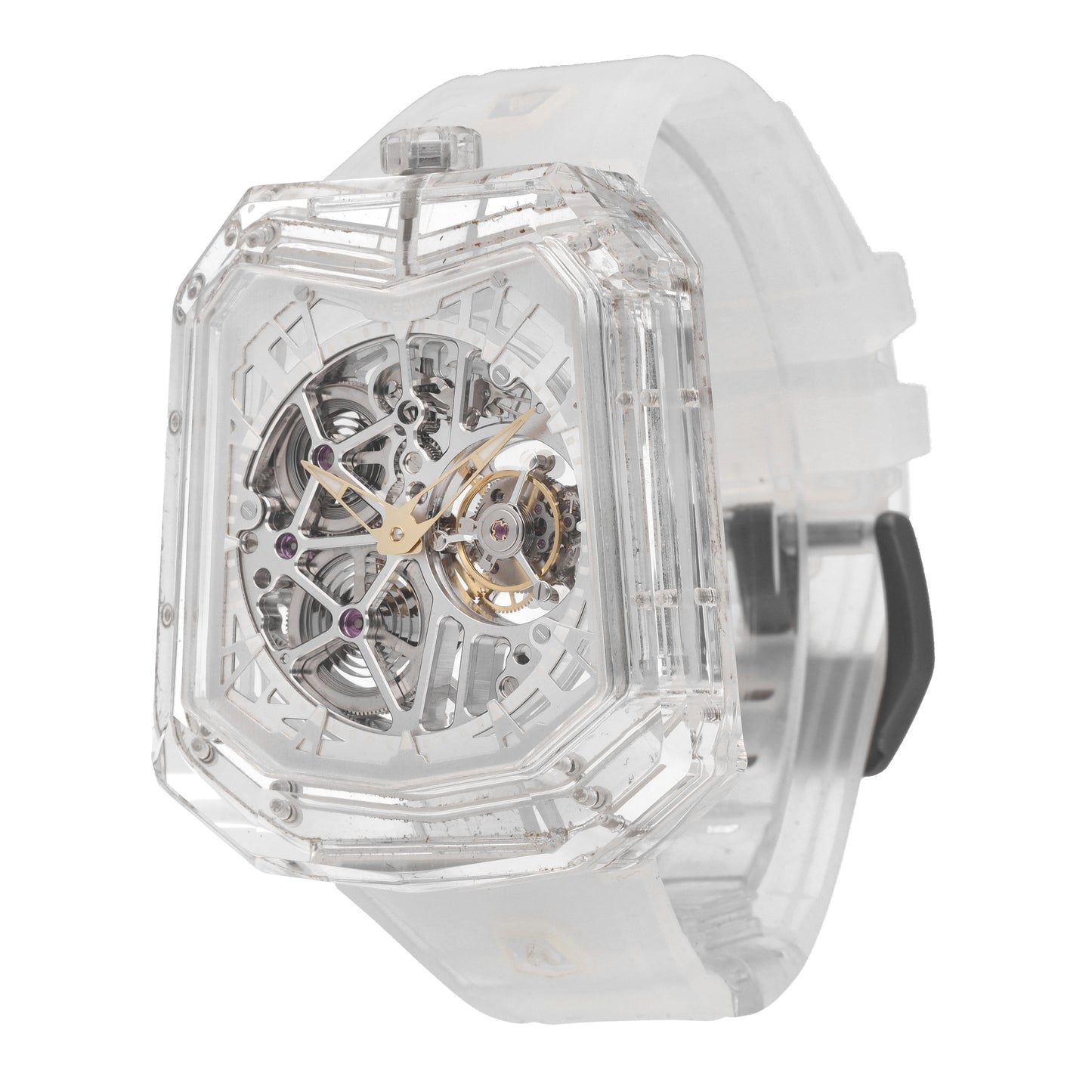 Aventi Pure Sapphire Crystal Tourbillon Skeleton 48mm Automatic Men Watch A11-01