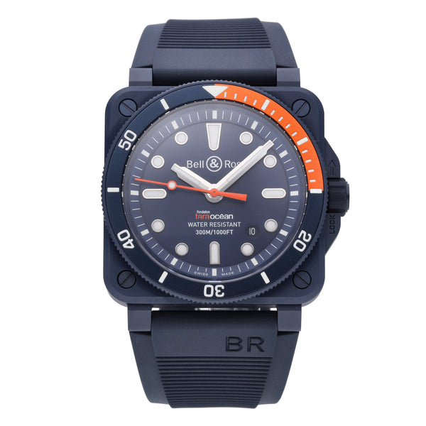 Bell & Ross BR-03 Diver Tara Blue Dial Automatic Men's Watch BR0392-D-TR-CE/SRB