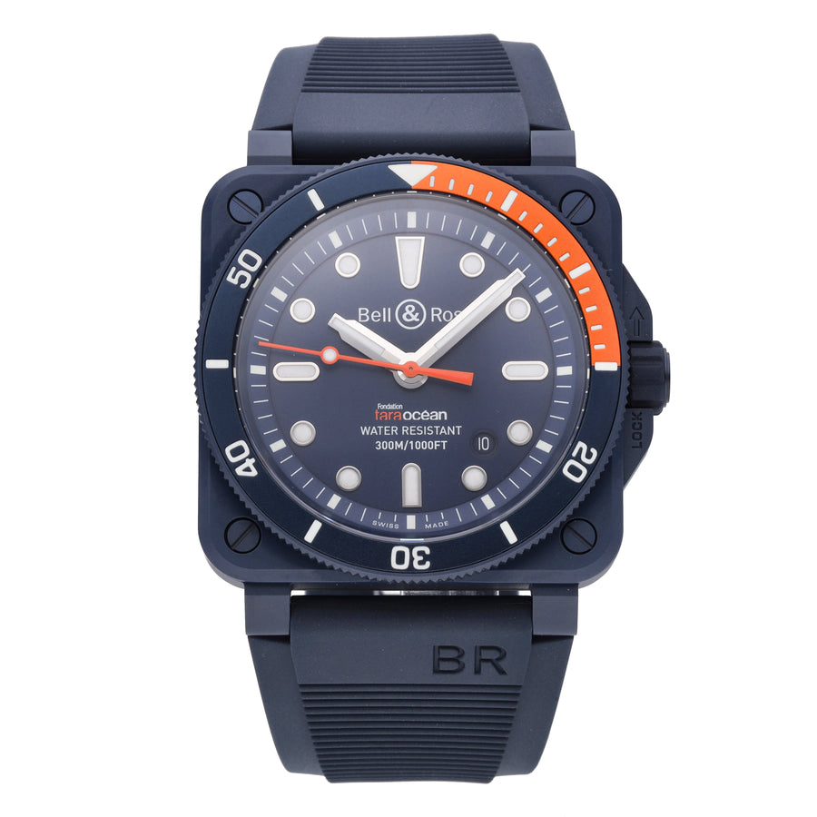Bell & Ross BR-03 Diver Tara Blue Dial Automatic Men's Watch BR0392-D-TR-CE/SRB