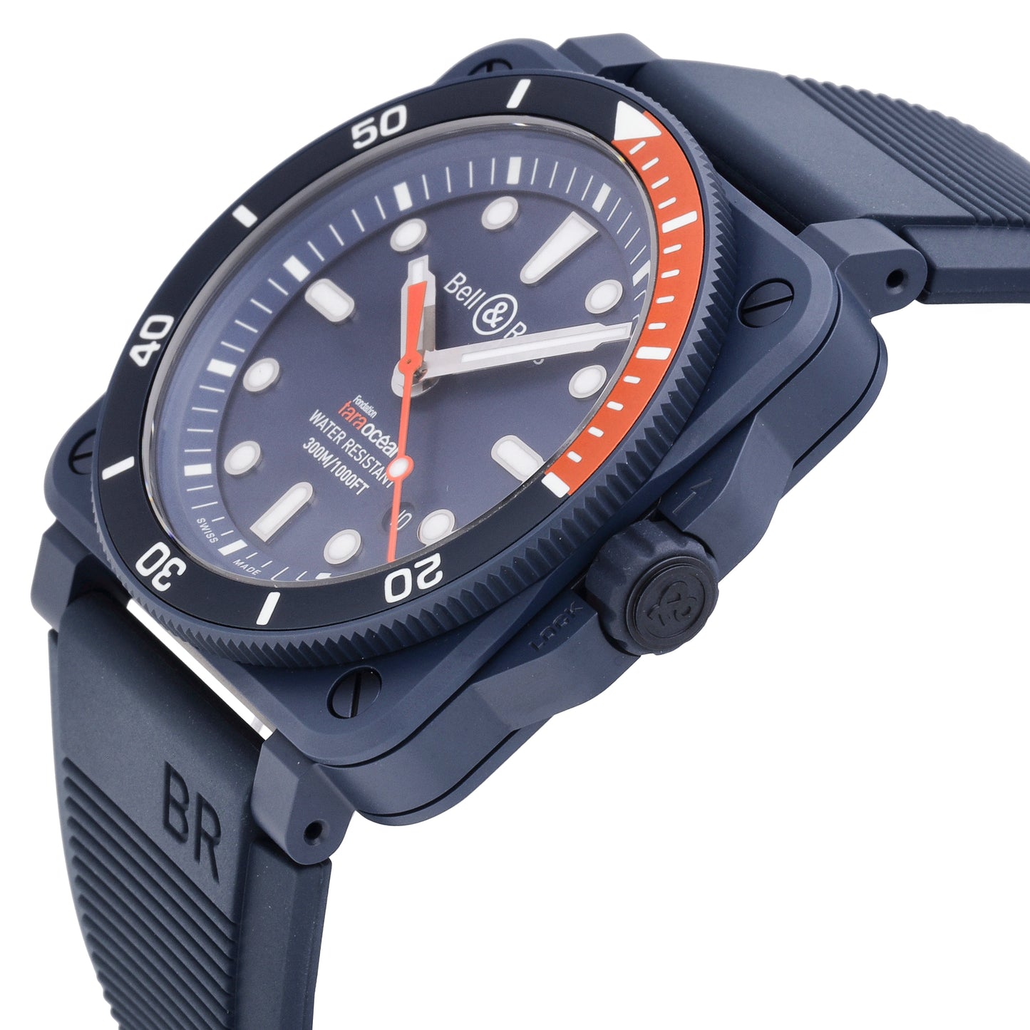 Bell & Ross BR-03 Diver Tara Blue Dial Automatic Men's Watch BR0392-D-TR-CE/SRB
