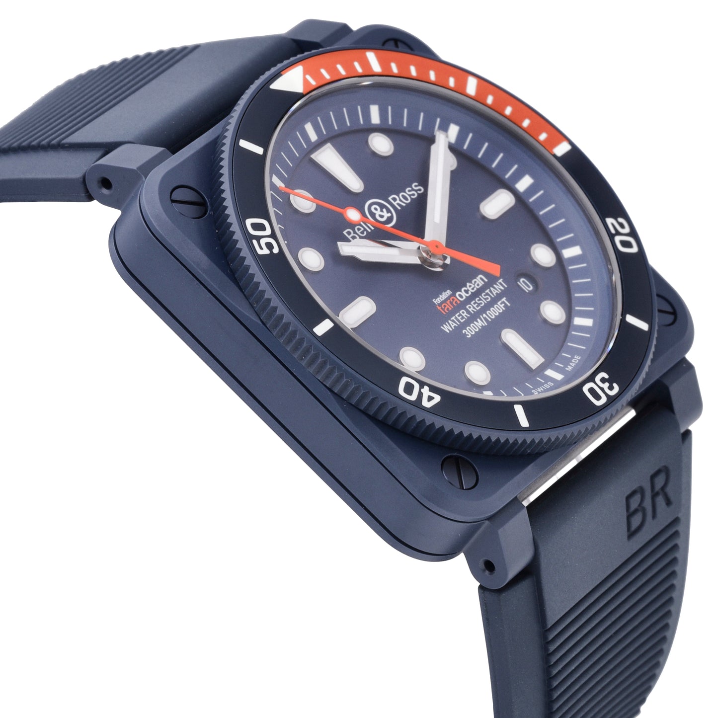 Bell & Ross BR-03 Diver Tara Blue Dial Automatic Men's Watch BR0392-D-TR-CE/SRB