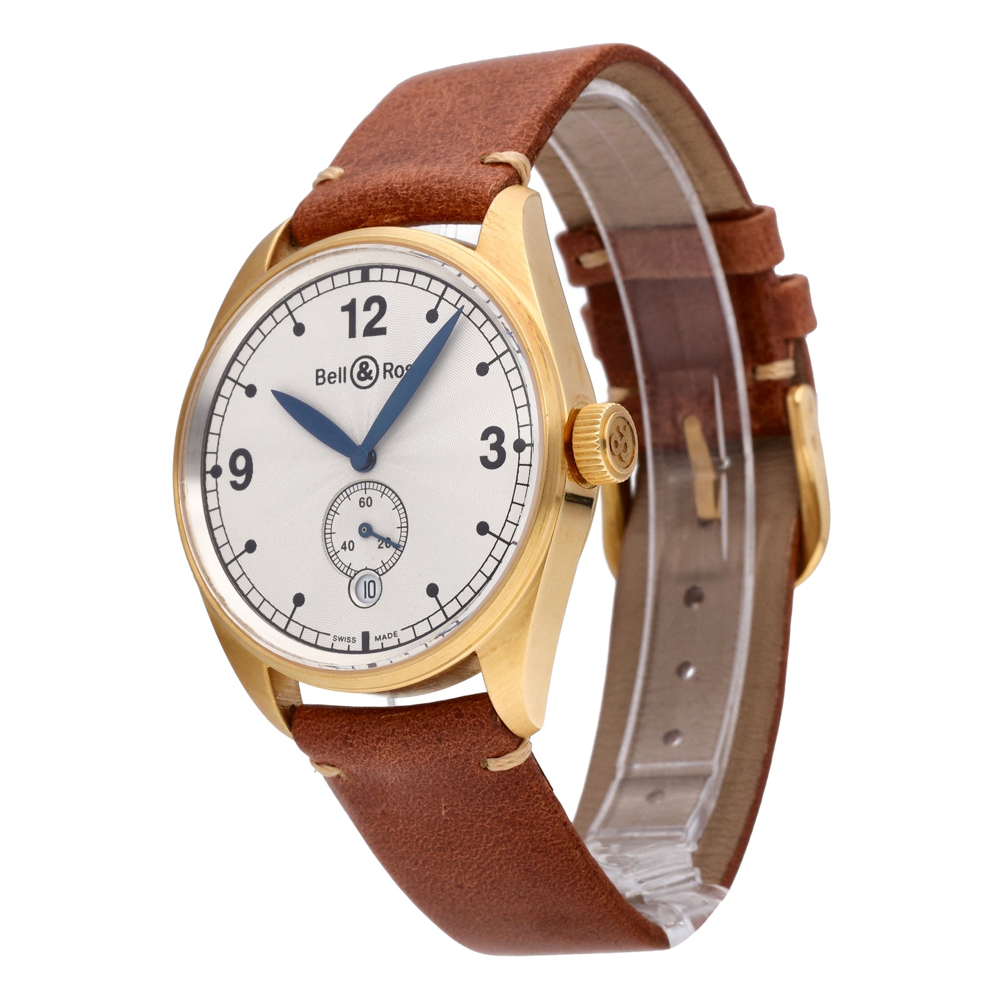 Bell and Ross BR123 Vintage 18k Yellow Gold 41mm Automatic Men Watch BR123-95-SS