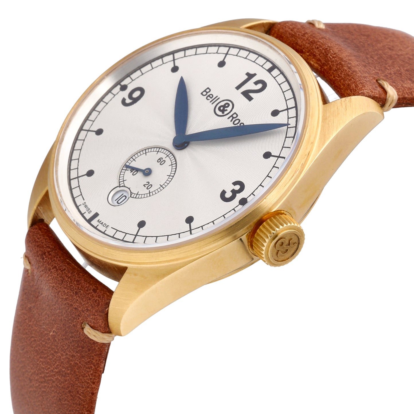 Bell and Ross BR123 Vintage 18k Yellow Gold 41mm Automatic Men Watch BR123-95-SS
