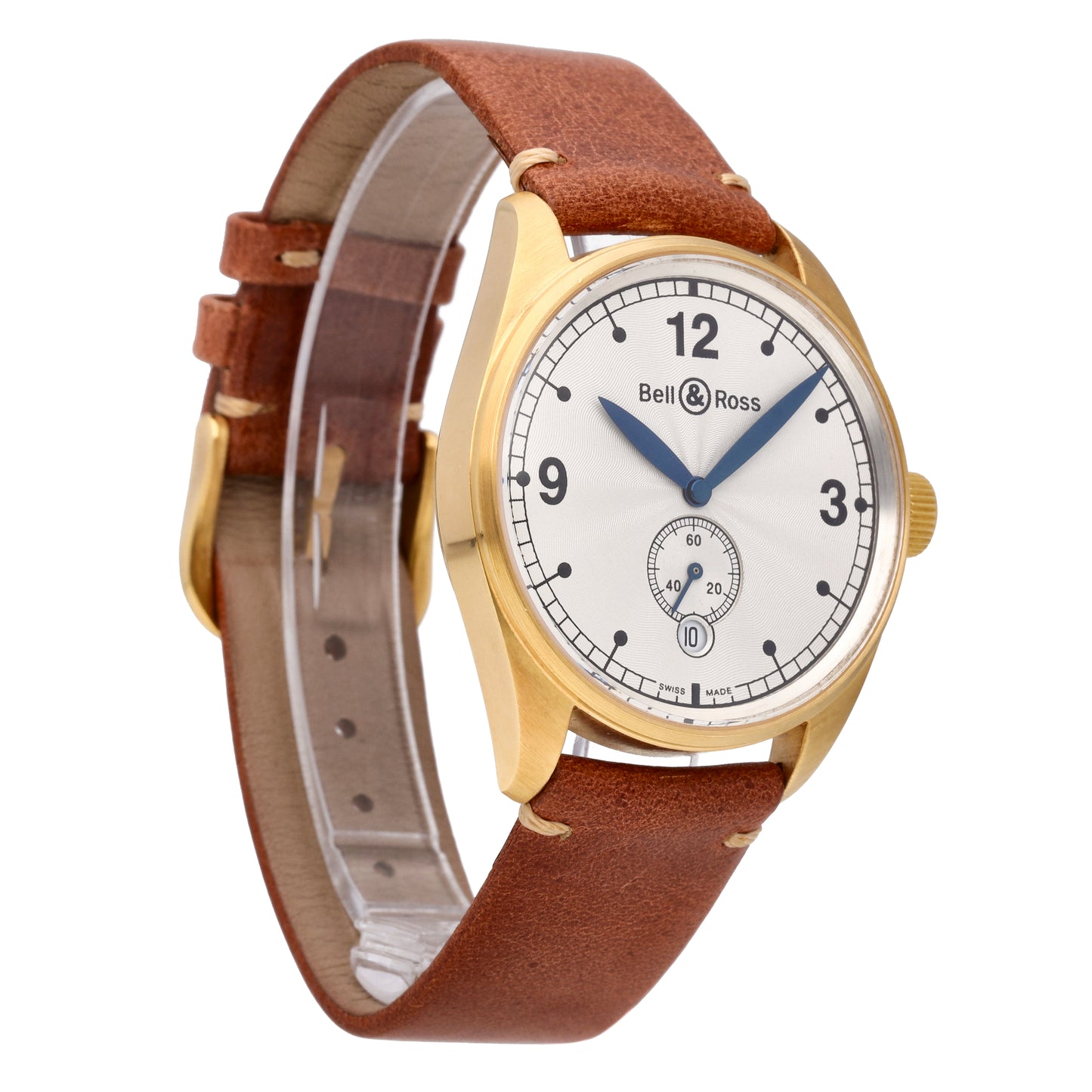 Bell and Ross BR123 Vintage 18k Yellow Gold 41mm Automatic Men Watch BR123-95-SS