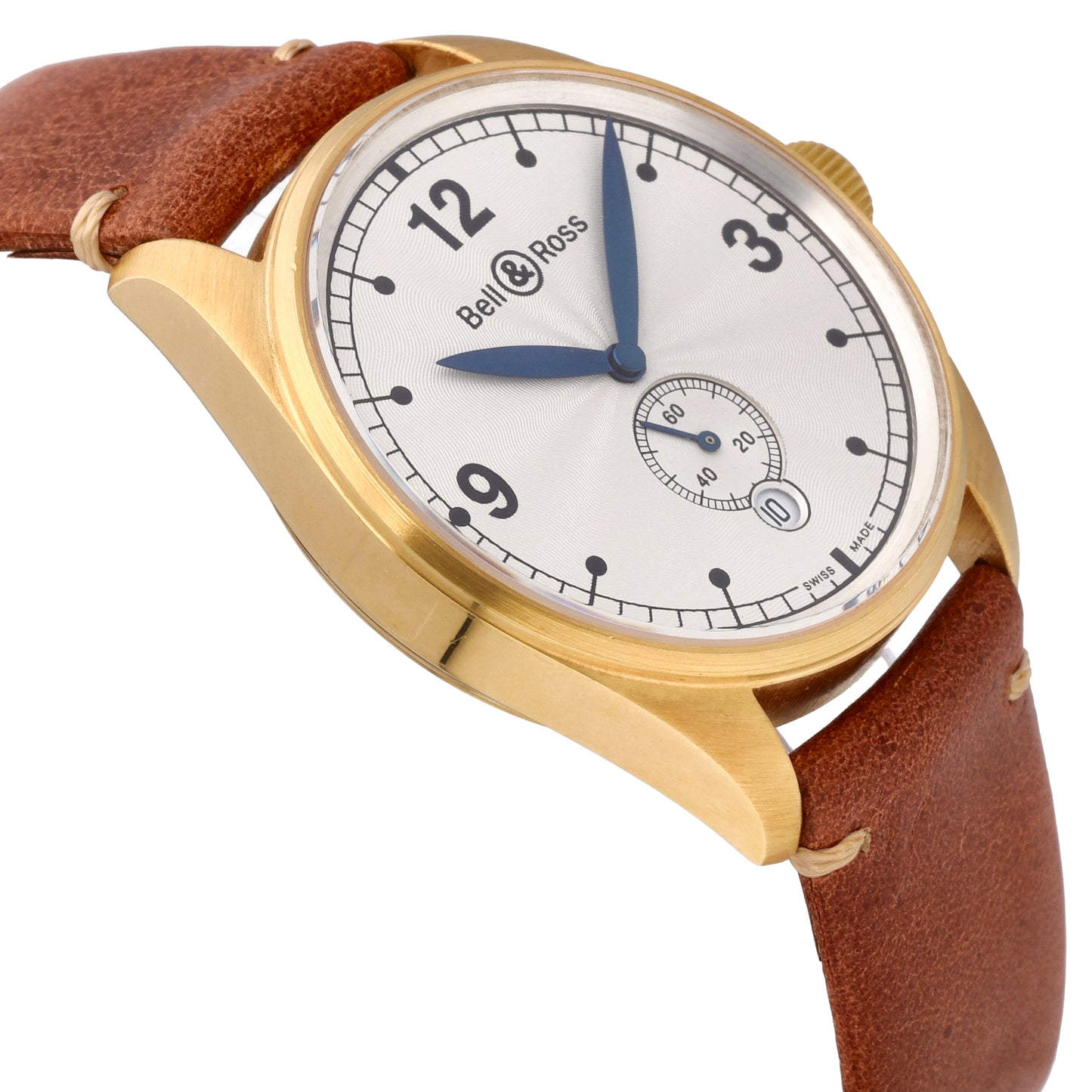 Bell and Ross BR123 Vintage 18k Yellow Gold 41mm Automatic Men Watch BR123-95-SS