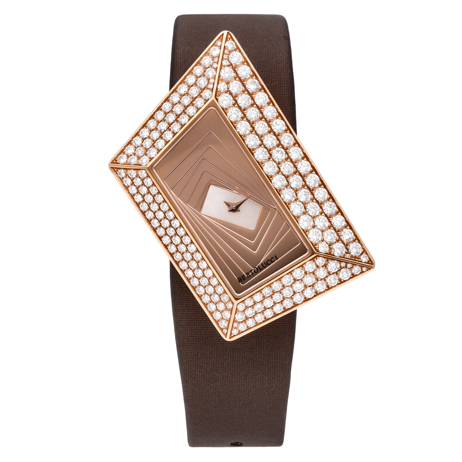 Bertolucci Gioco 18k Rose Gold MOP Dial Quartz Ladys Watch HJ153.50.67.8.301.101