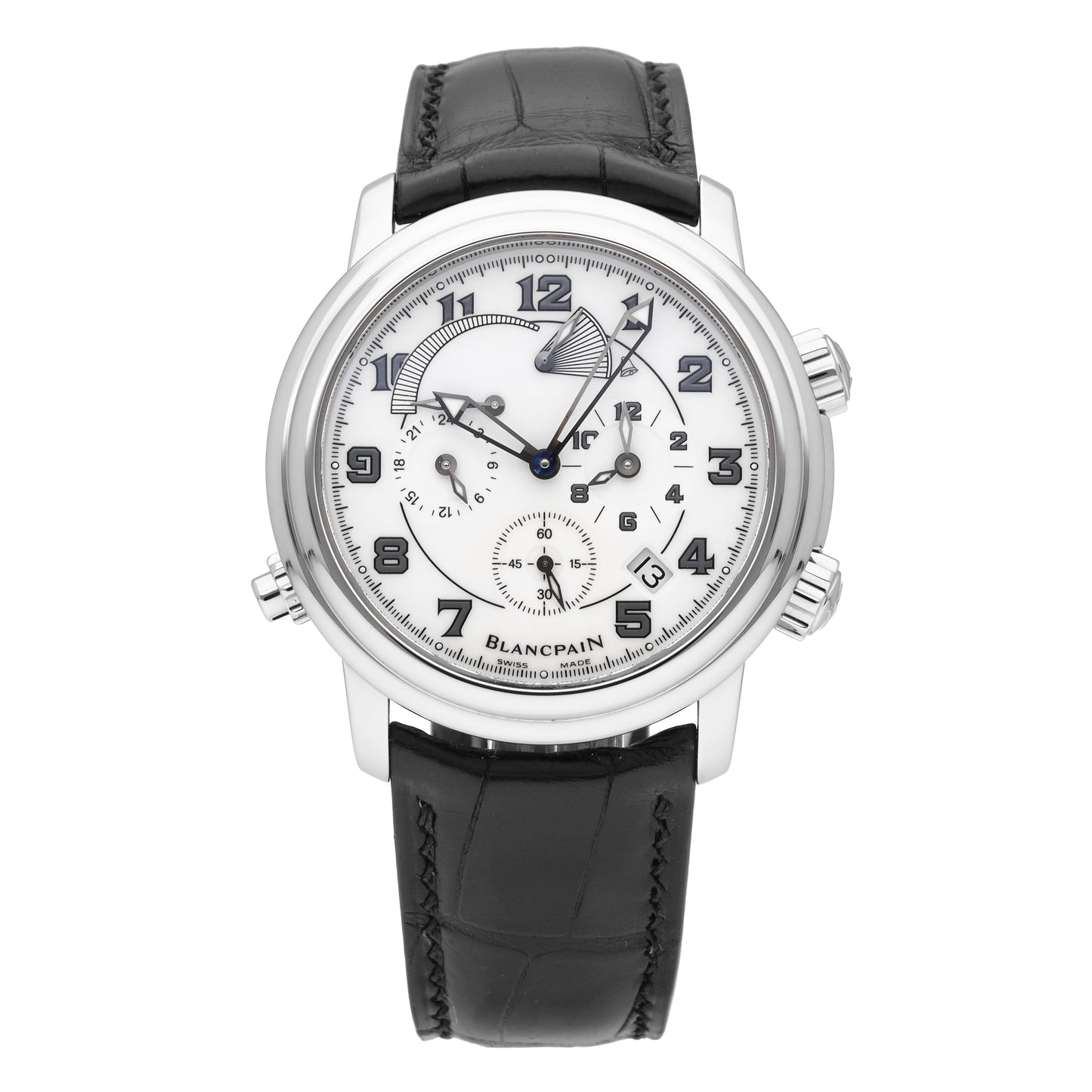 Blancpain Leman Reveil GMT Alarm 40mm Automatic Men's Watch 2041-1127M-53B