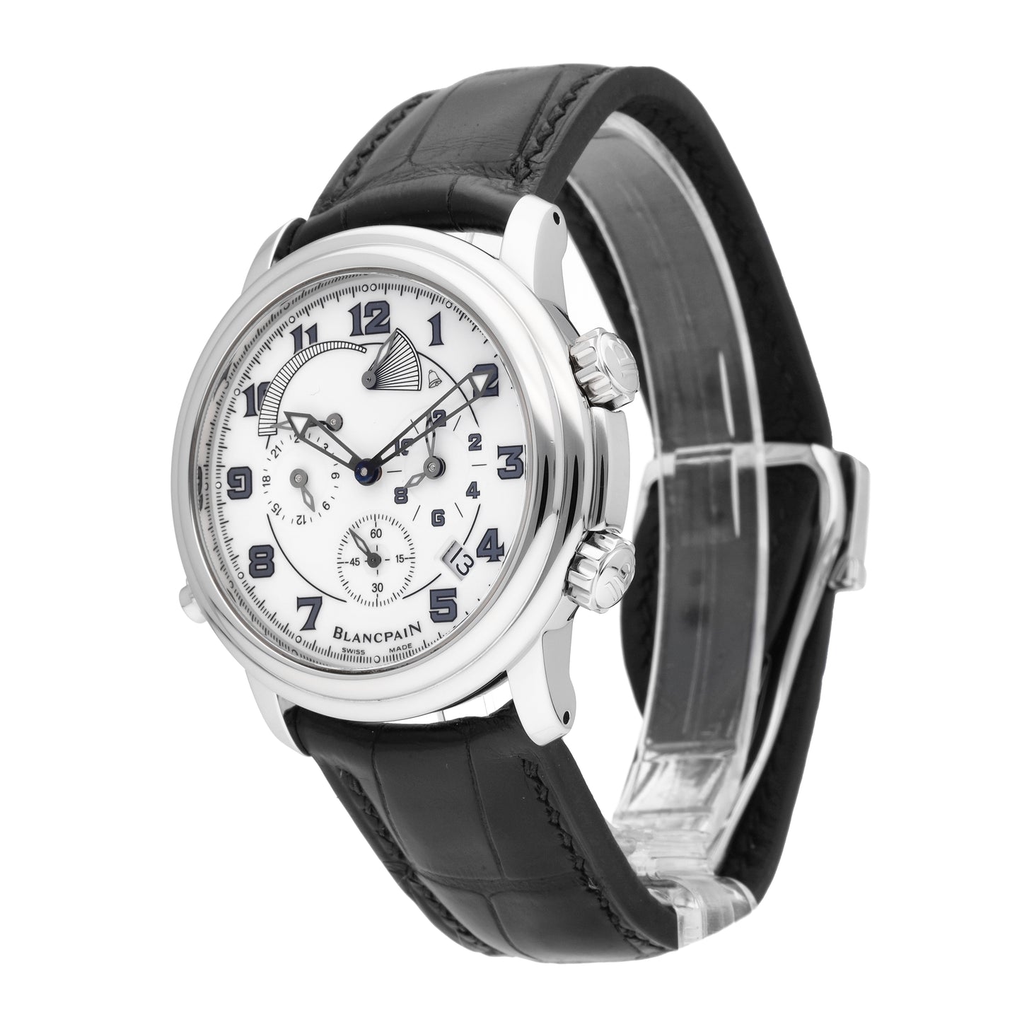 Blancpain Leman Reveil GMT Alarm 40mm Automatic Men's Watch 2041-1127M-53B