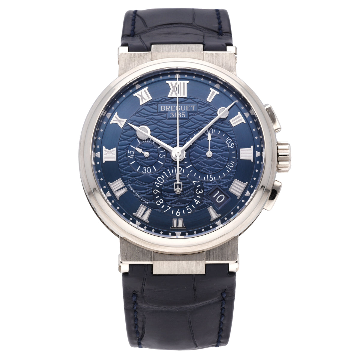 Breguet Marine Chrono 18k White Gold 42.3mm Automatic Men's Watch 5527BB/Y2/9WV