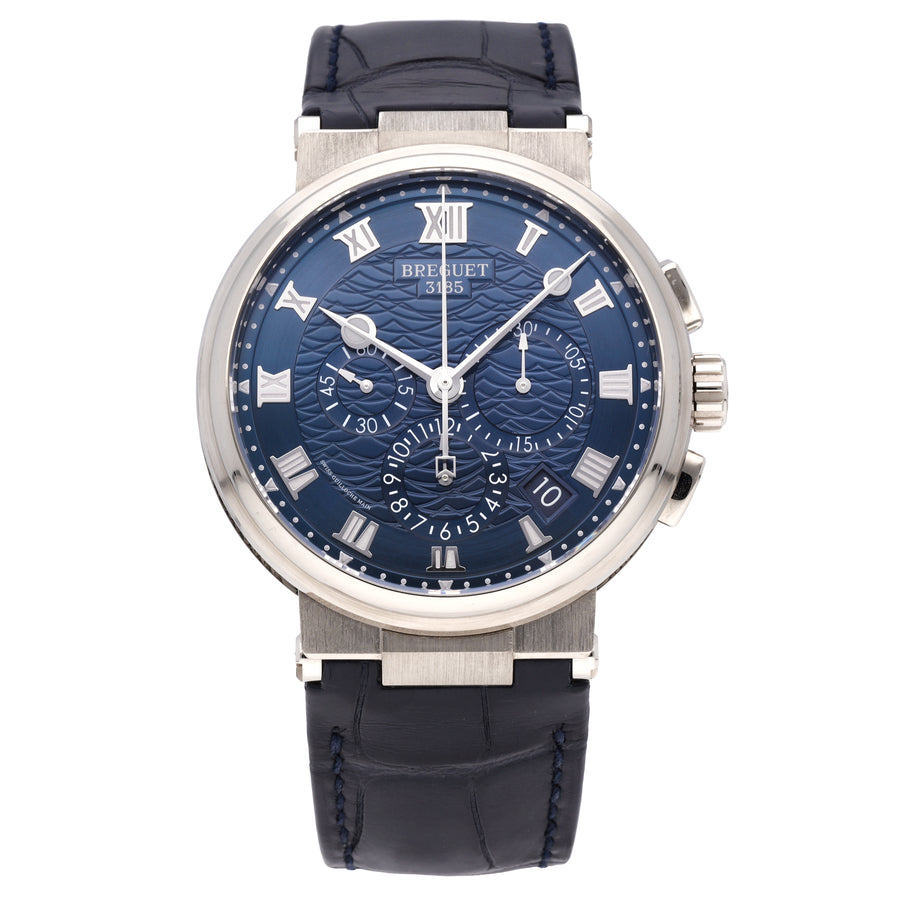 Breguet Marine Chrono 18k White Gold 42.3mm Automatic Men's Watch 5527BB/Y2/9WV