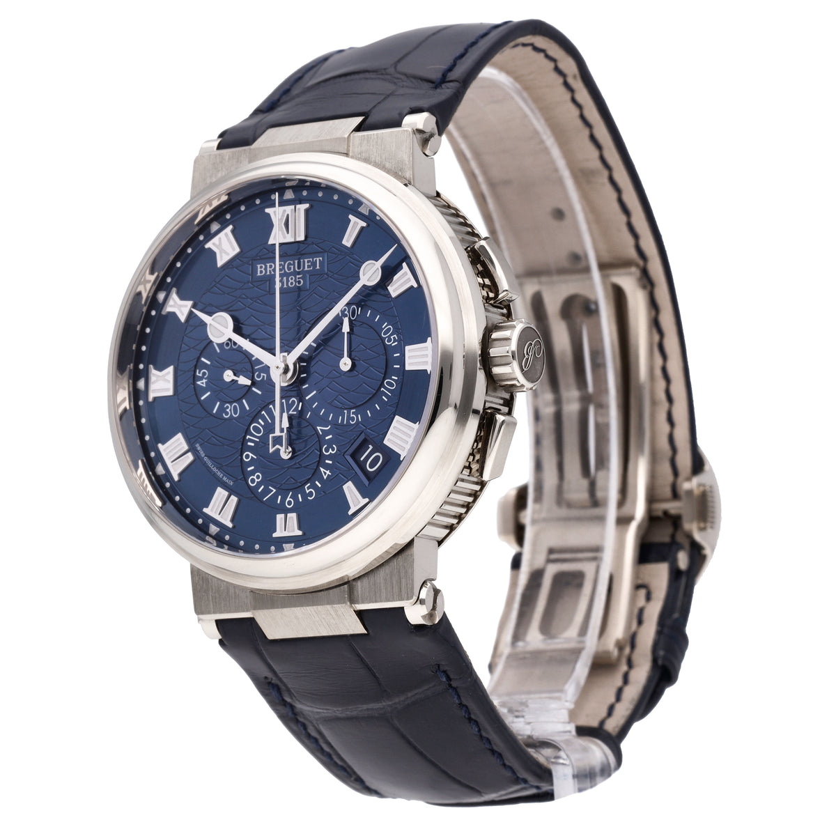 Breguet Marine Chrono 18k White Gold 42.3mm Automatic Men's Watch 5527BB/Y2/9WV
