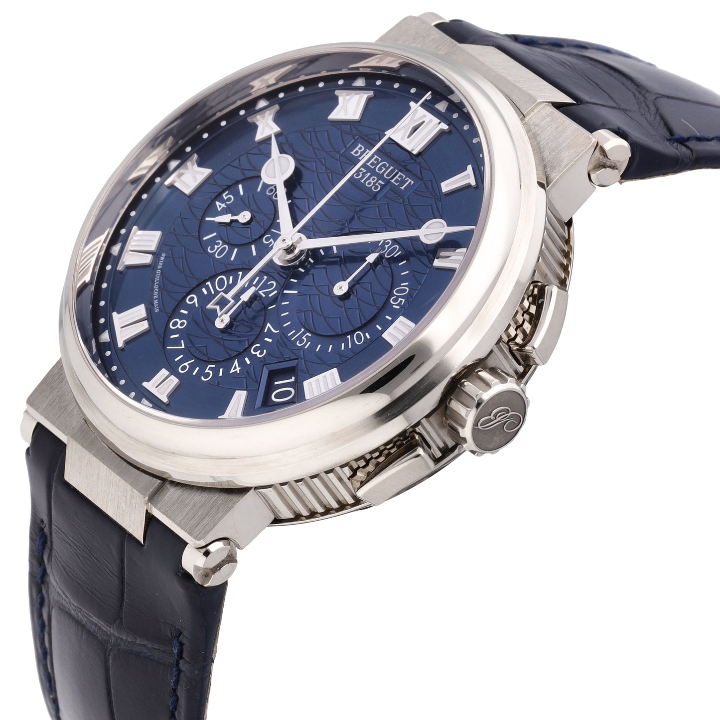 Breguet Marine Chrono 18k White Gold 42.3mm Automatic Men's Watch 5527BB/Y2/9WV