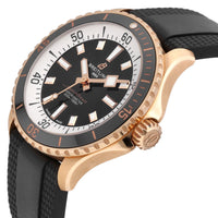 Breitling Superocean 18k Rose Gold Black Dial Automatic Mens Watch R17375211B1S1