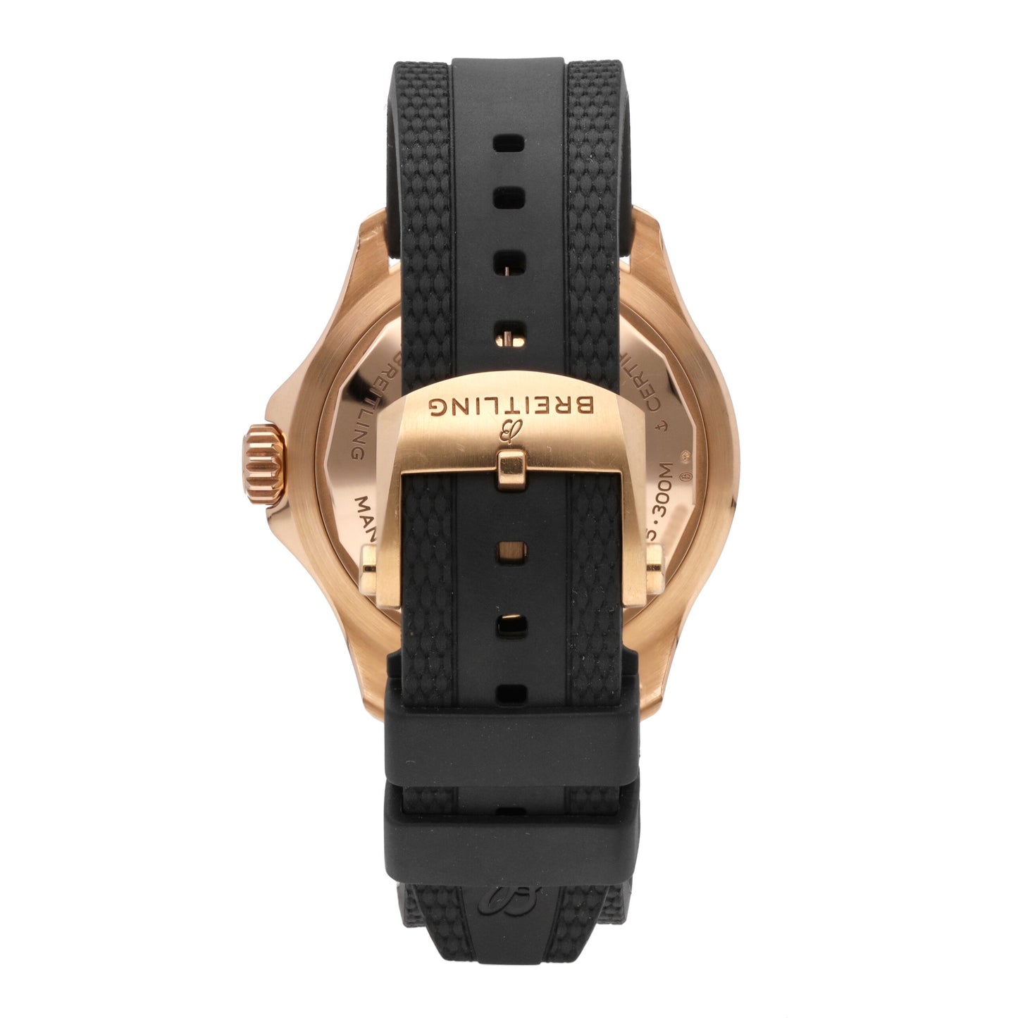 Breitling Superocean 18k Rose Gold Black Dial Automatic Mens Watch R17375211B1S1