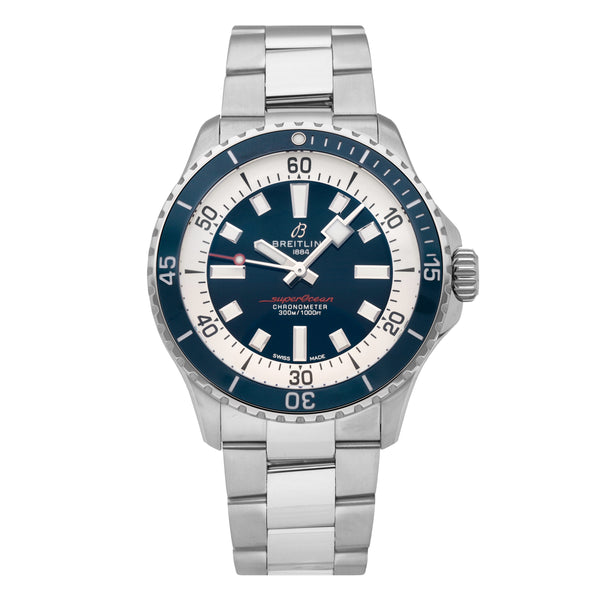 Breitling Superocean Blue Dial 42mm Automatic Men's Watch A17375E71C1A1